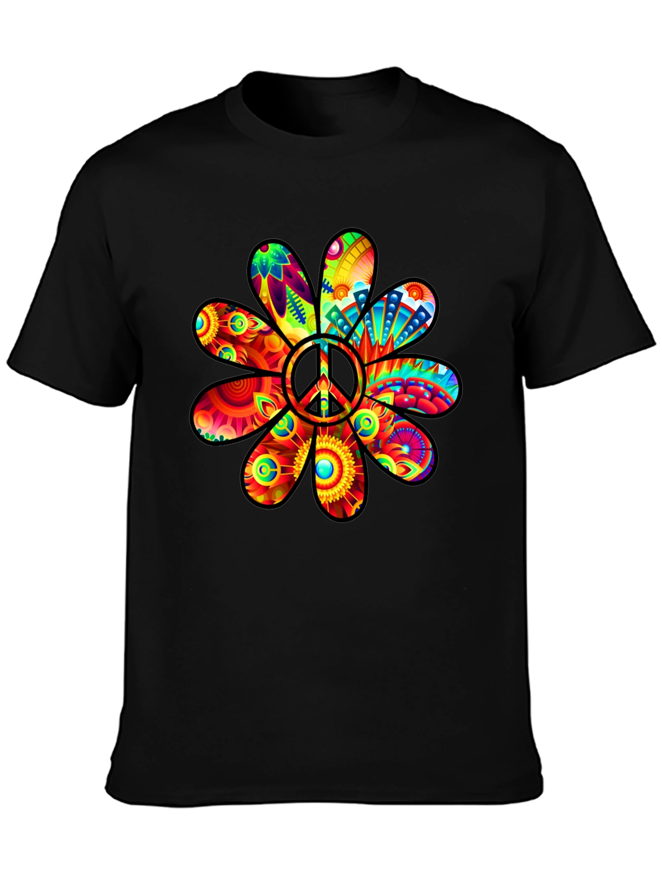 Peace Flower Power T-Shirt - Groovy Graphic Tee