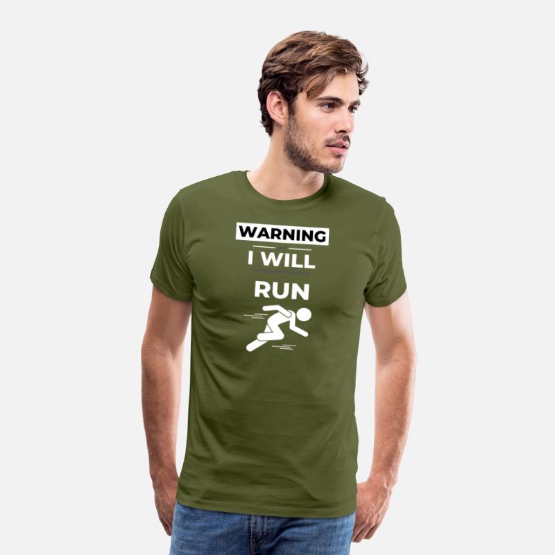 Warning I will run, Runner Funny Gift Idea