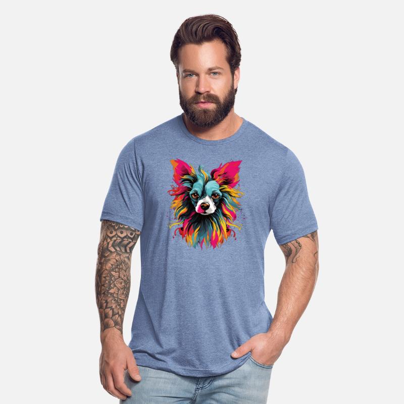 Watercolor Colorful Chinese Crested Dog