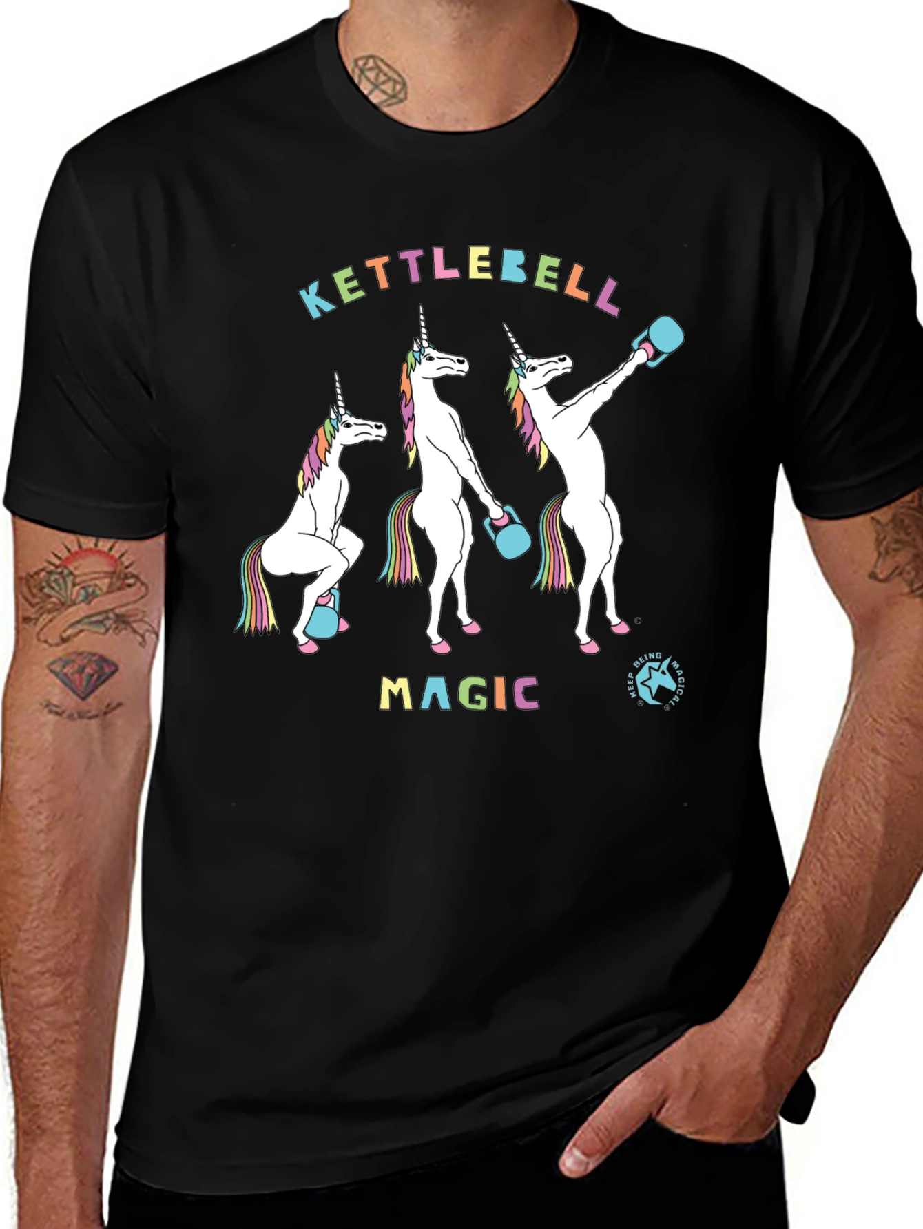 Kettlebell Magic Unicorn Graphic Tee