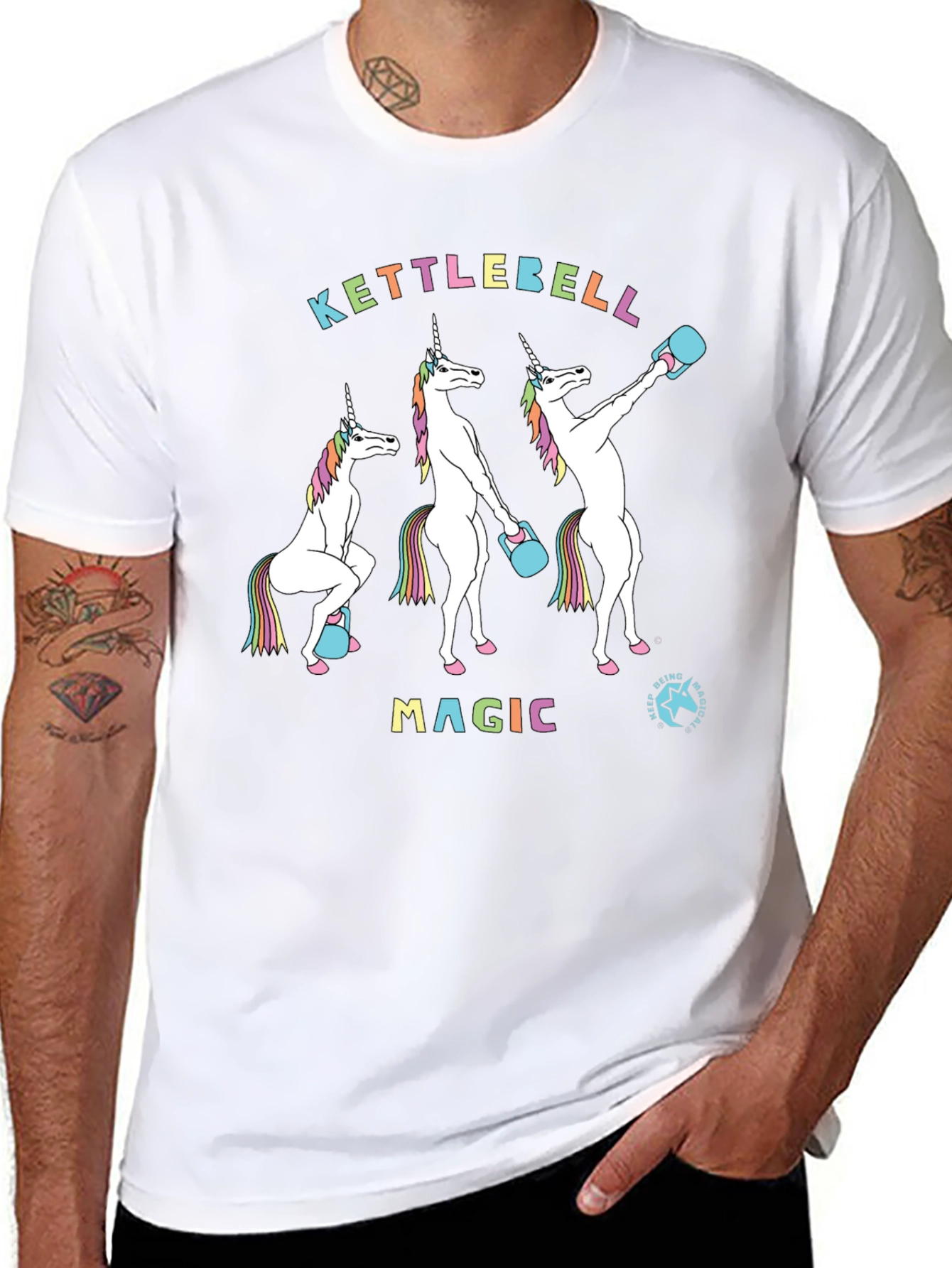 Kettlebell Magic Unicorn Graphic Tee