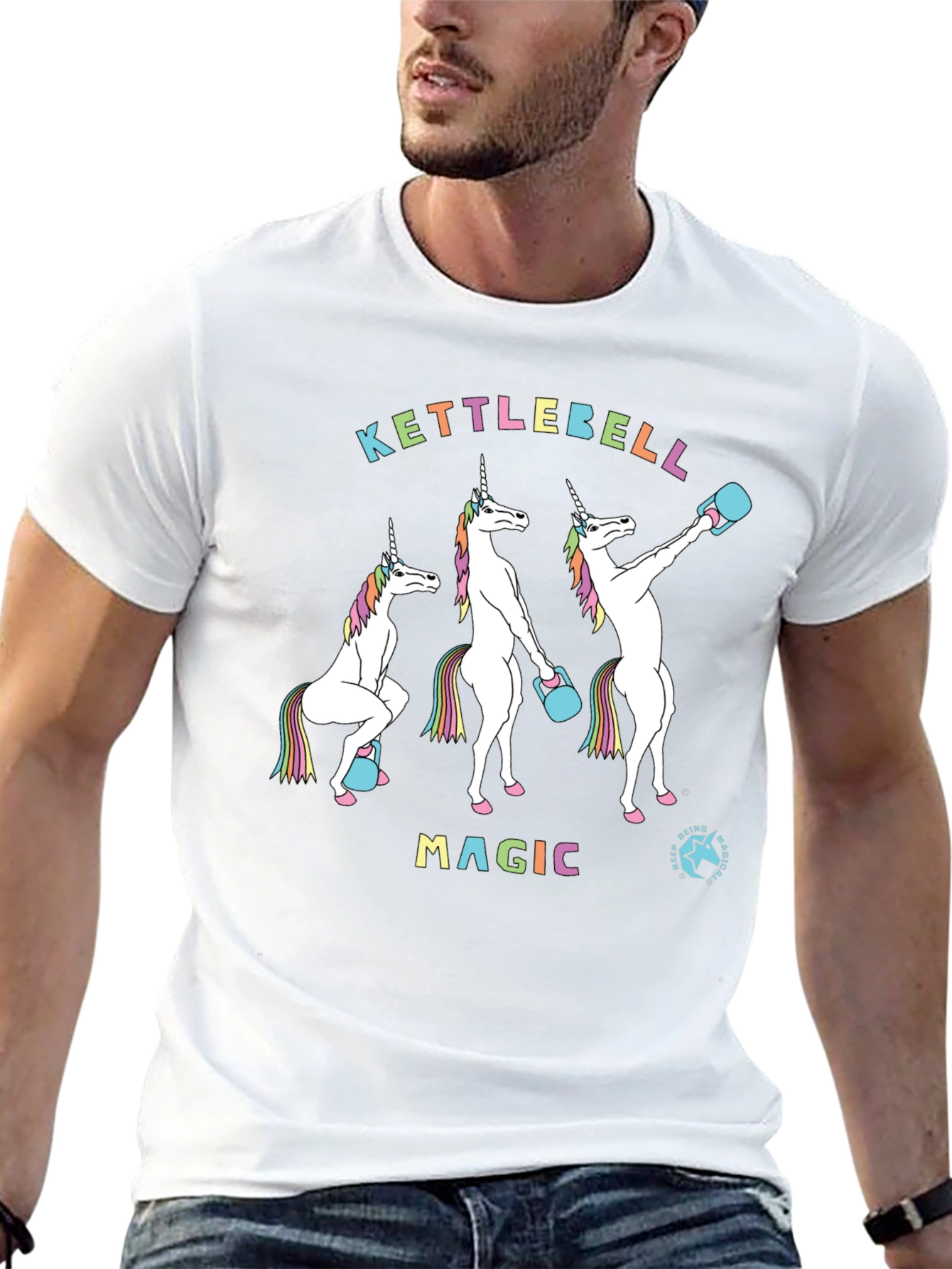 Kettlebell Magic Unicorn Graphic Tee