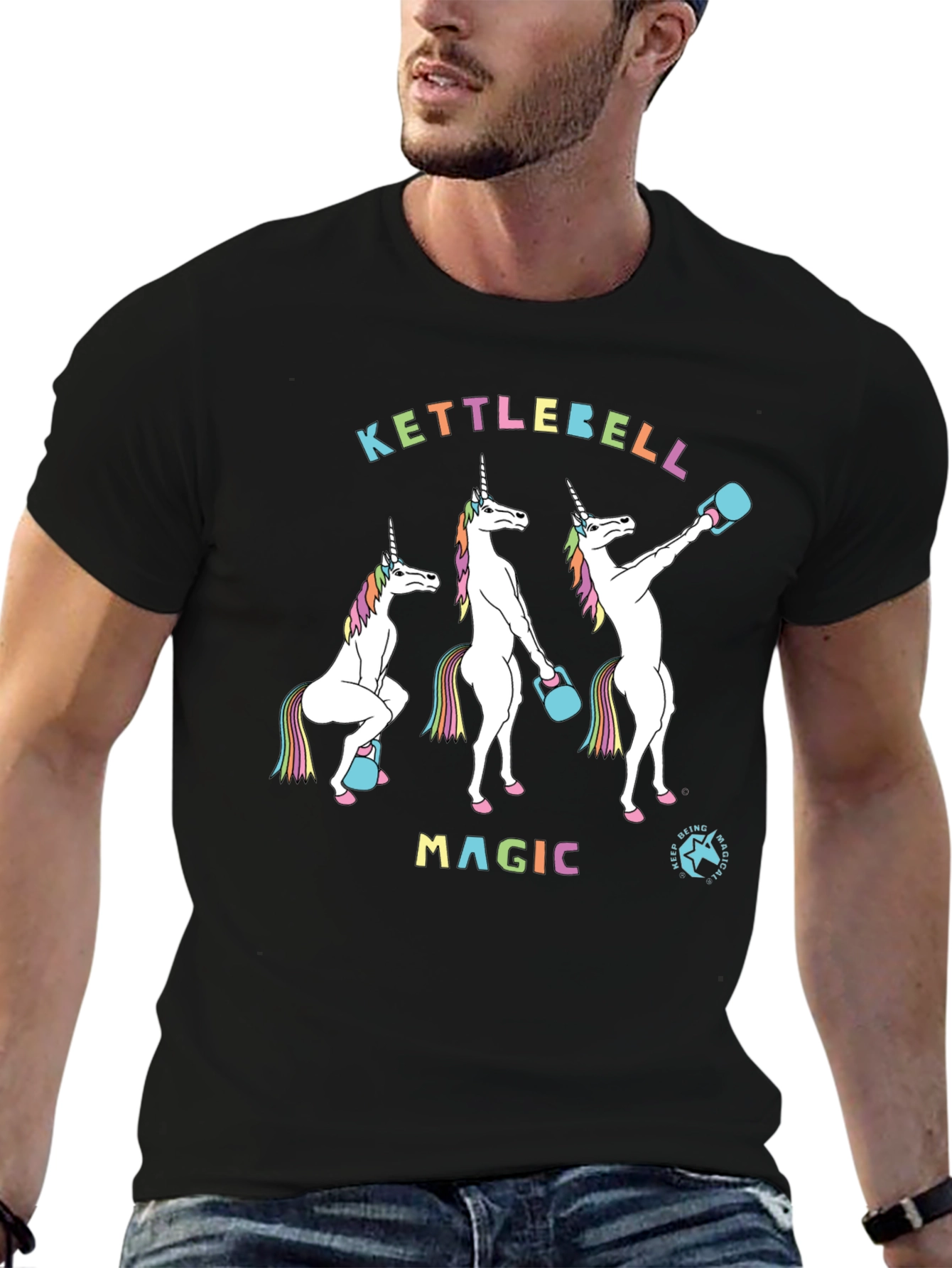 Kettlebell Magic Unicorn Graphic Tee