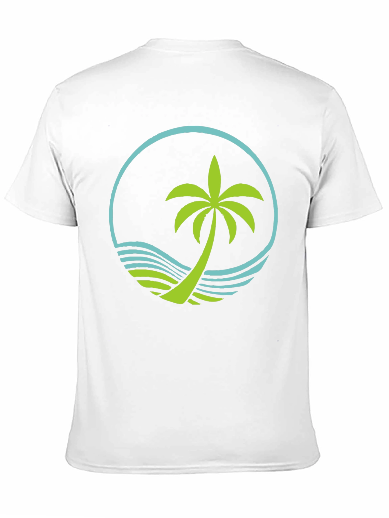 Tropical Palm Tree Graphic Tee - Black