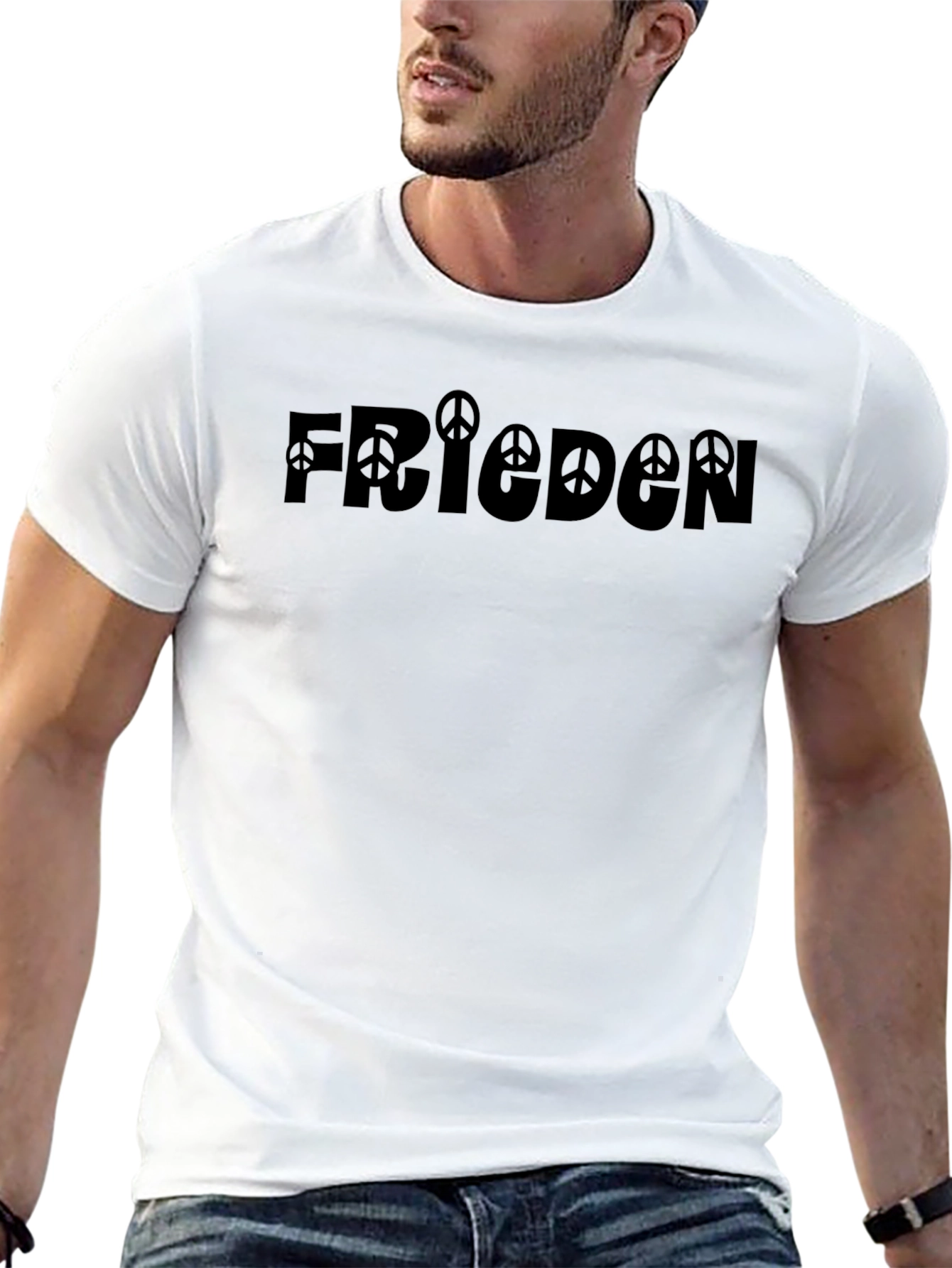 Frieden Peace Symbol T-Shirt - Black