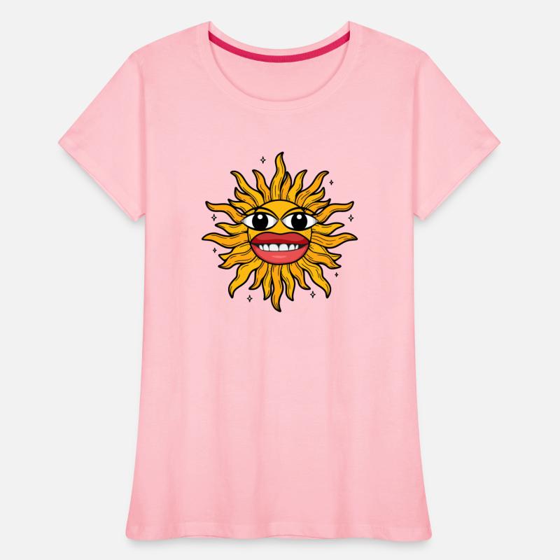Whimsical Sun with Smile - Funny Sun Artwork