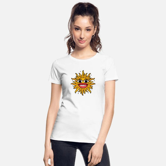 Whimsical Sun with Smile - Funny Sun Artwork