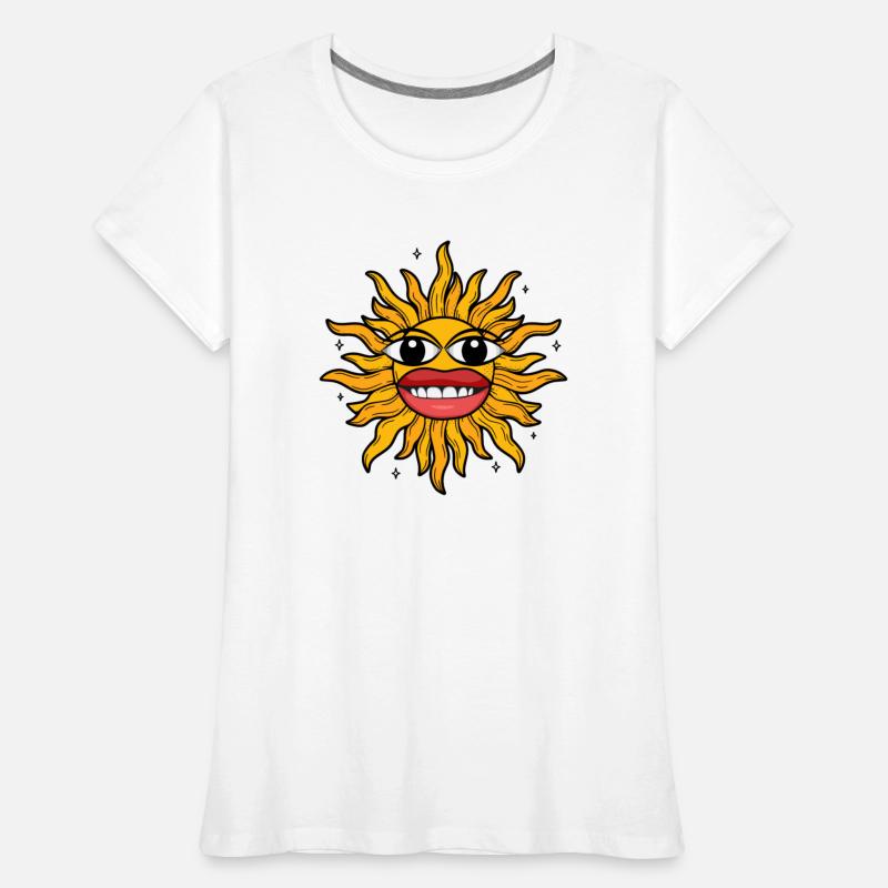 Whimsical Sun with Smile - Funny Sun Artwork