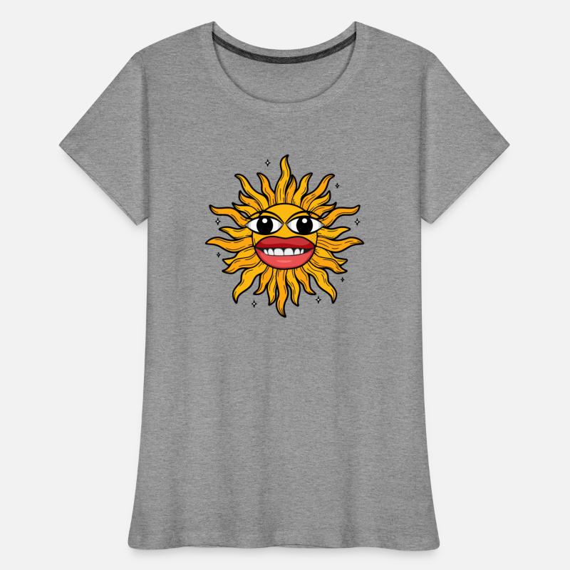 Whimsical Sun with Smile - Funny Sun Artwork