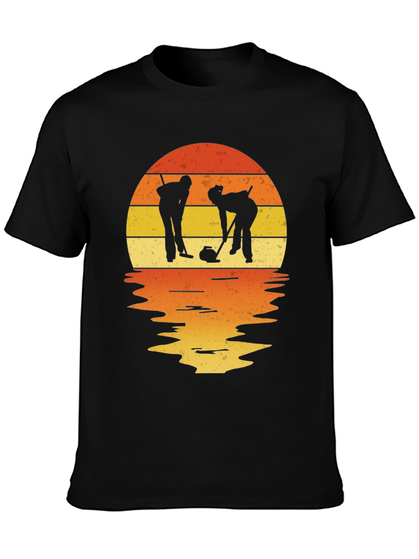 Retro Sunset Curling T-Shirt