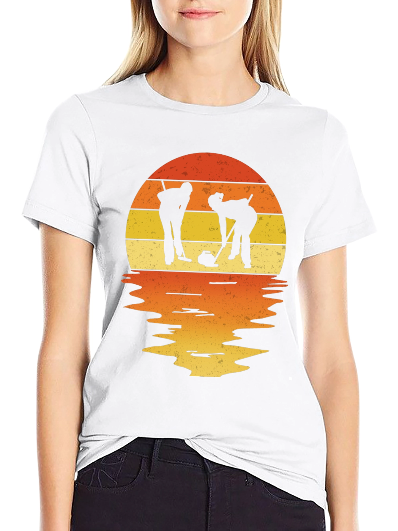 Retro Sunset Curling T-Shirt