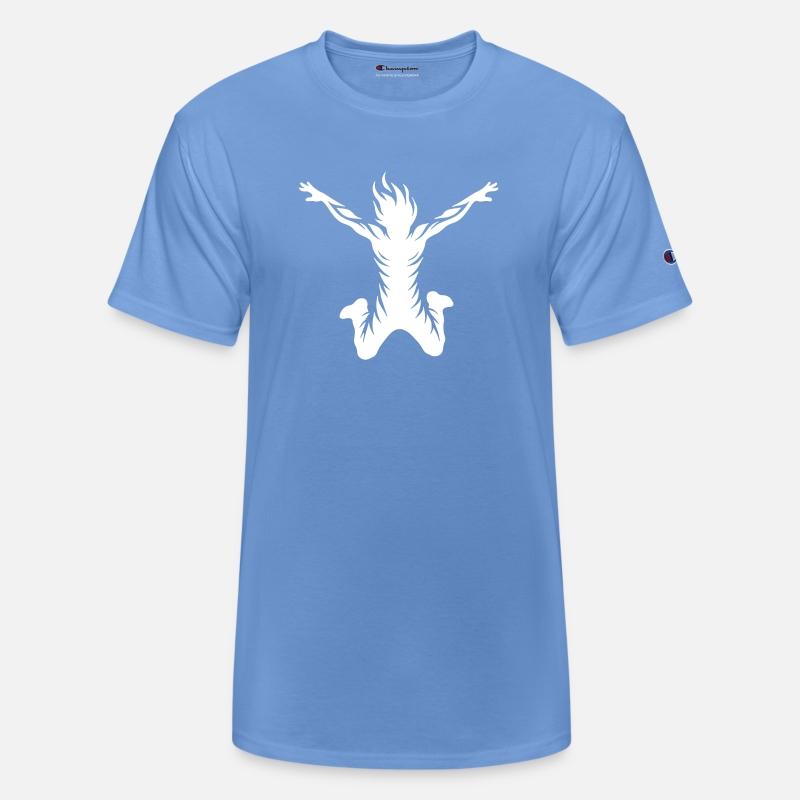 Wild Jumping Man With Flaming Hair