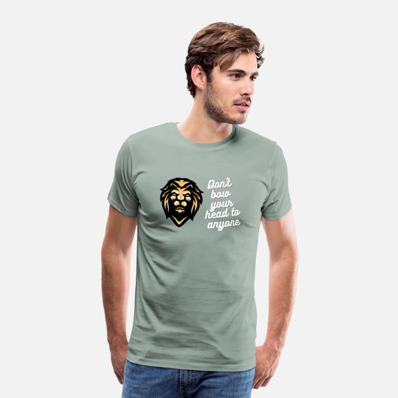 wiser lion "Don't bow your head to anyone"