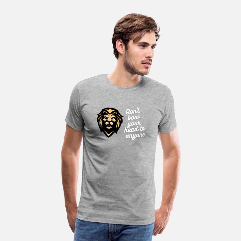 wiser lion "Don't bow your head to anyone"