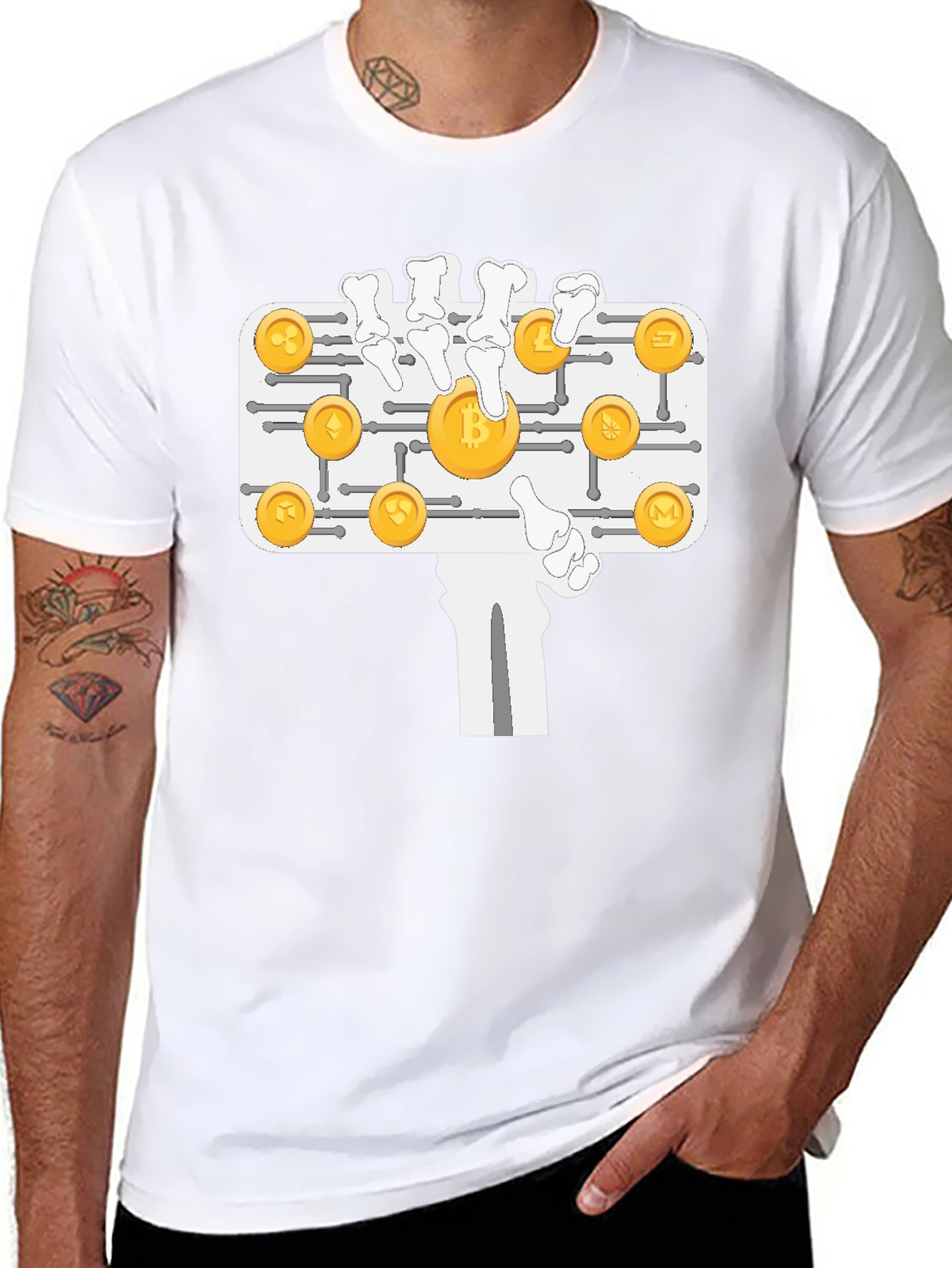 Crypto Skeleton Hand T-Shirt