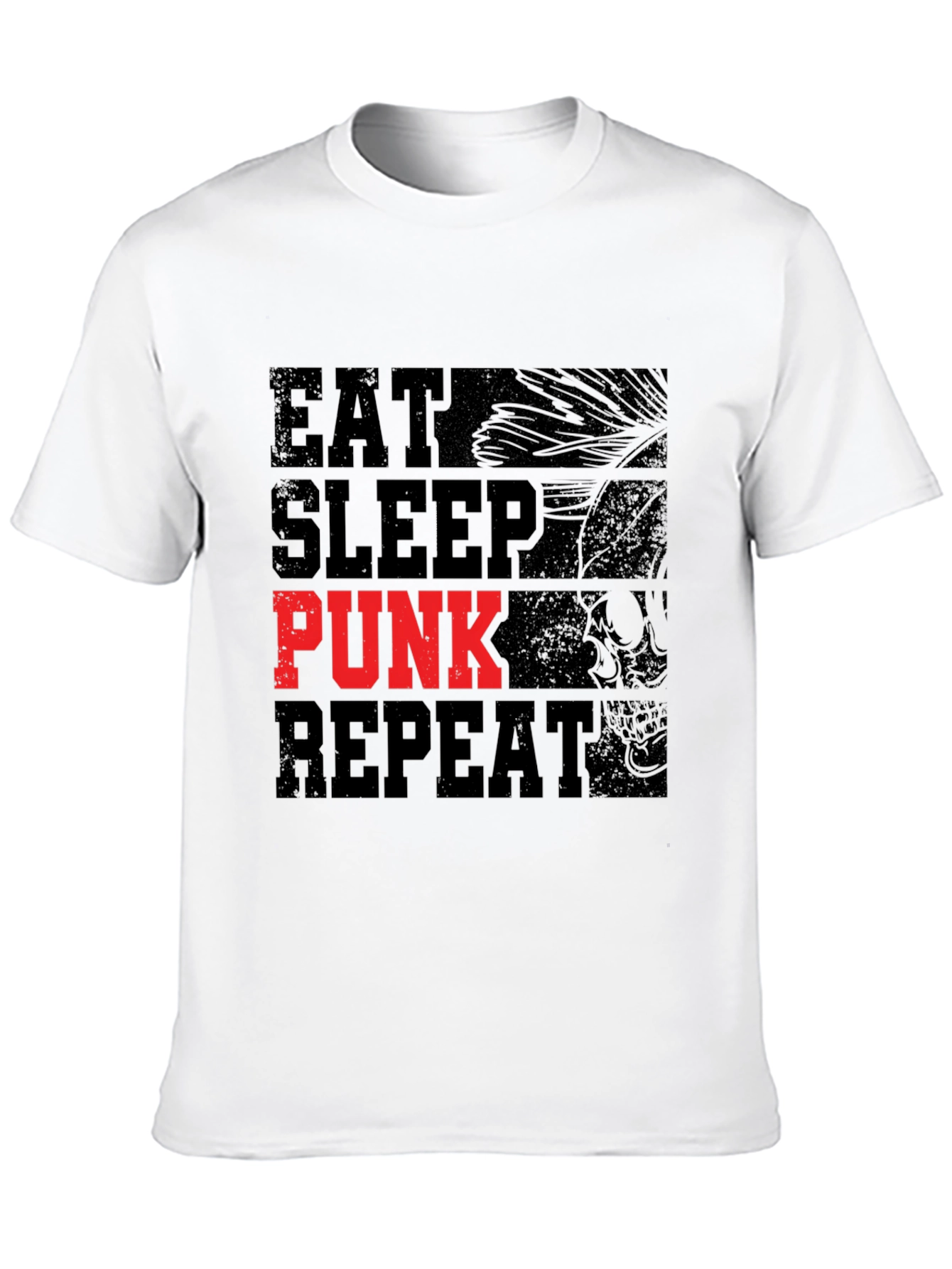 Eat Sleep Punk Repeat Black T-Shirt