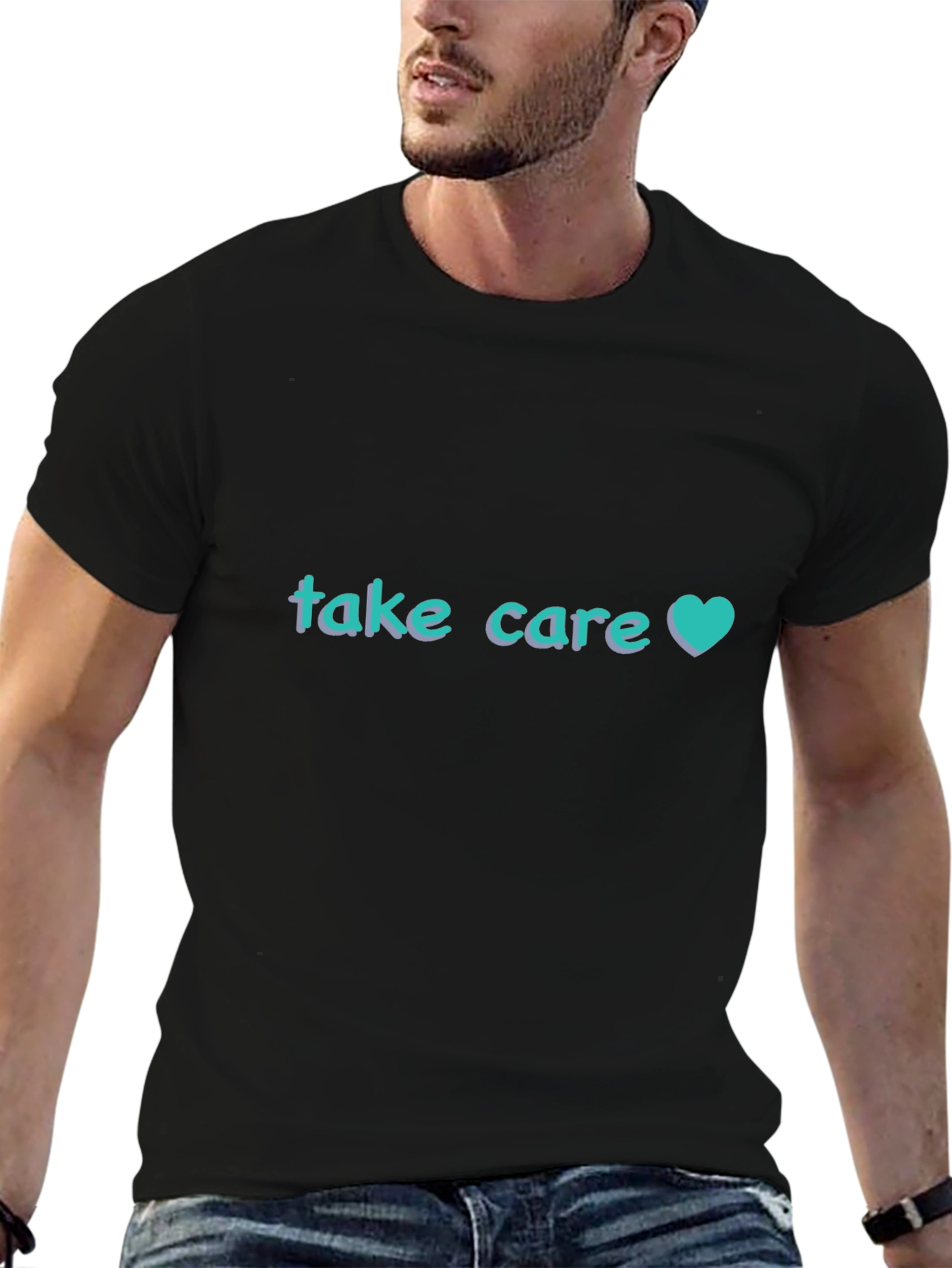 Take Care Graphic Tee - Soft Cotton Casual Shirt