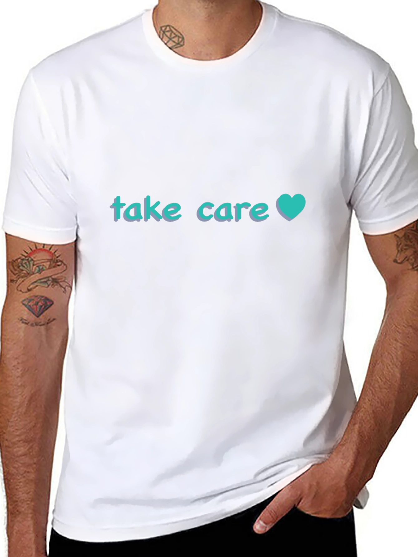 Take Care Graphic Tee - Soft Cotton Casual Shirt