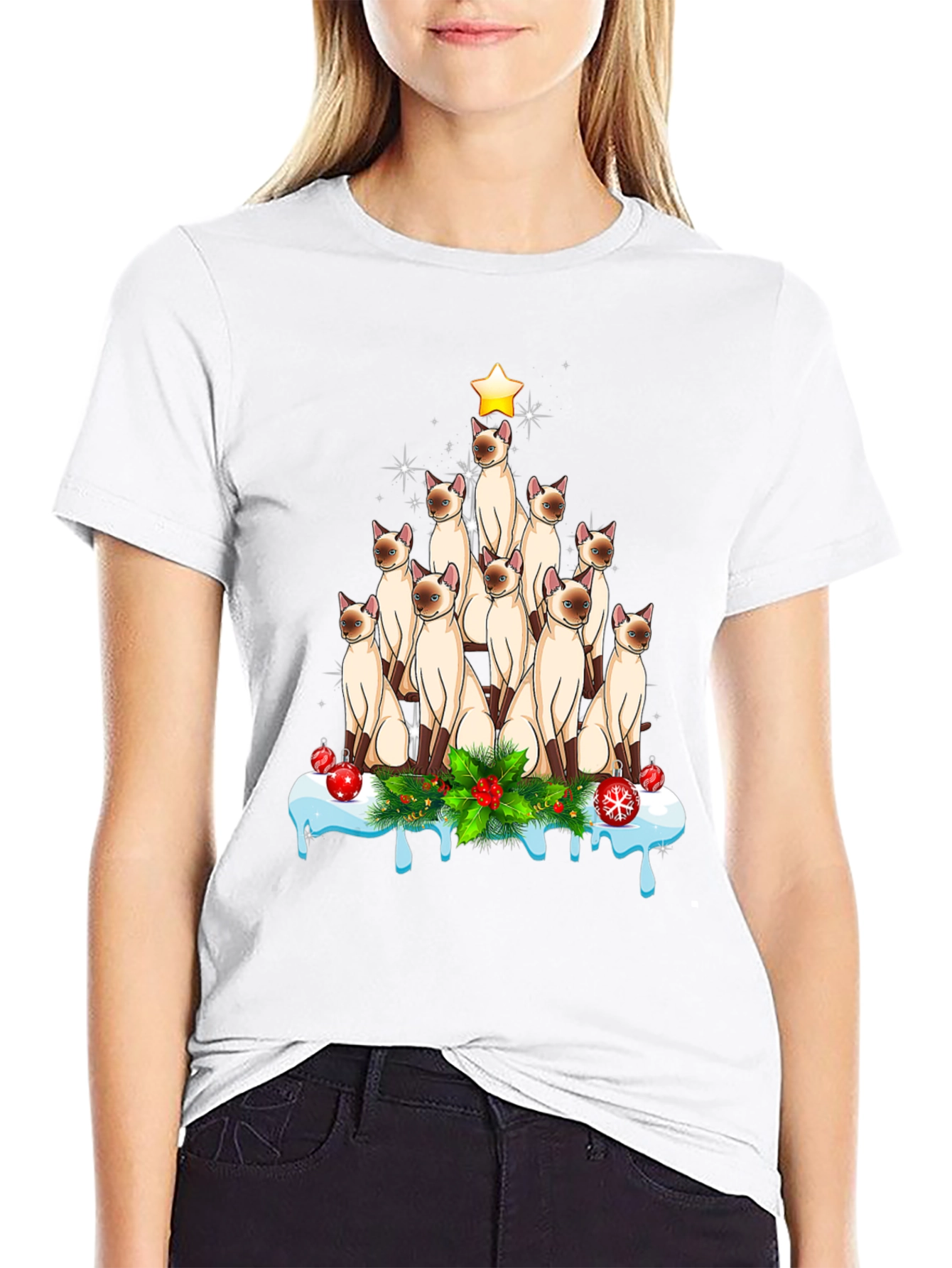 Cat Christmas Tree T-Shirt
