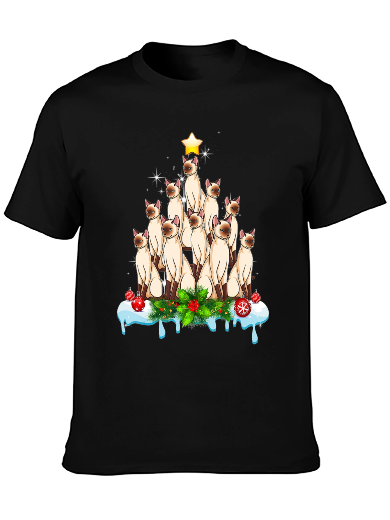 Cat Christmas Tree T-Shirt
