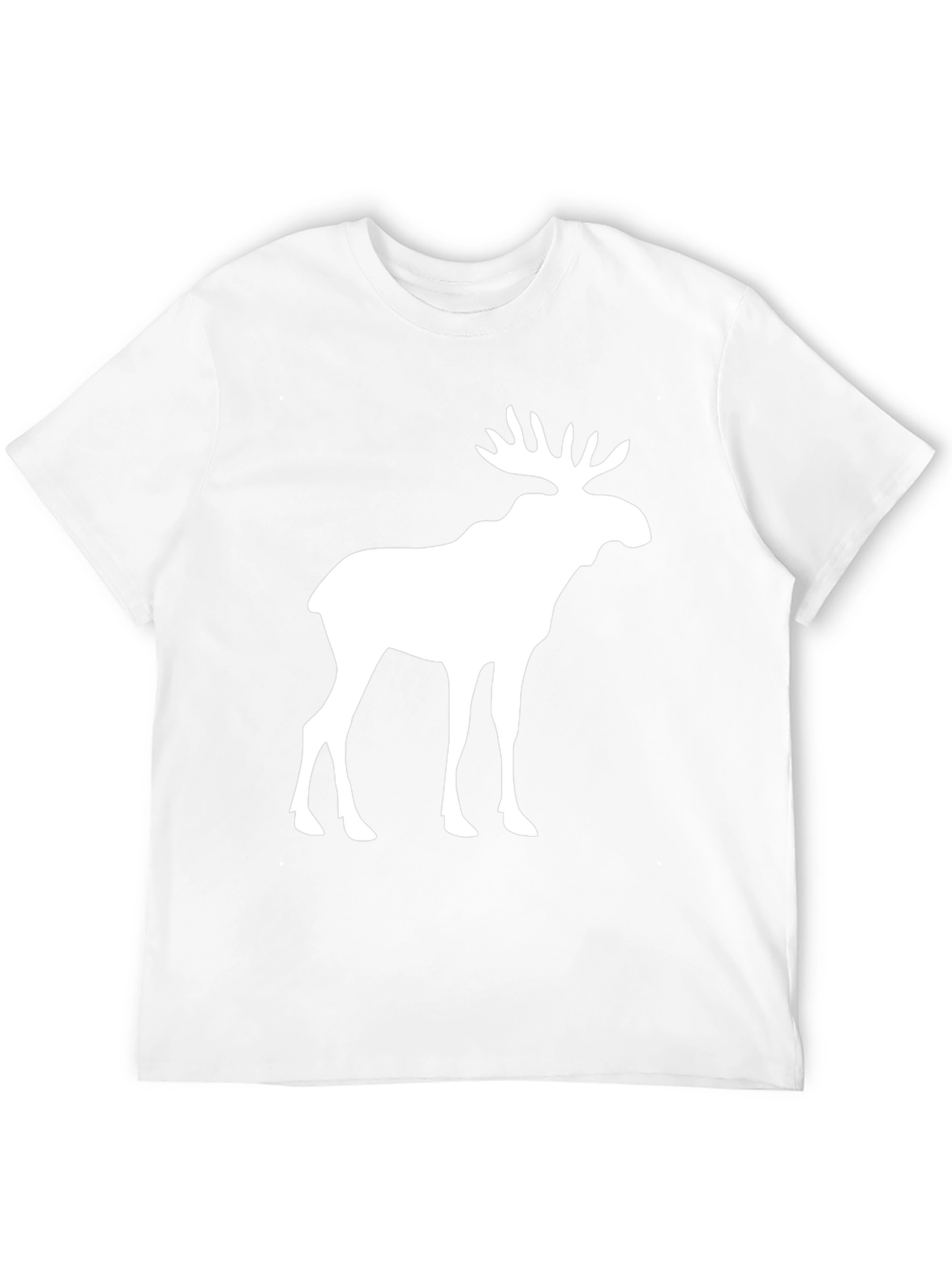 Moose Graphic Print Black T-Shirt