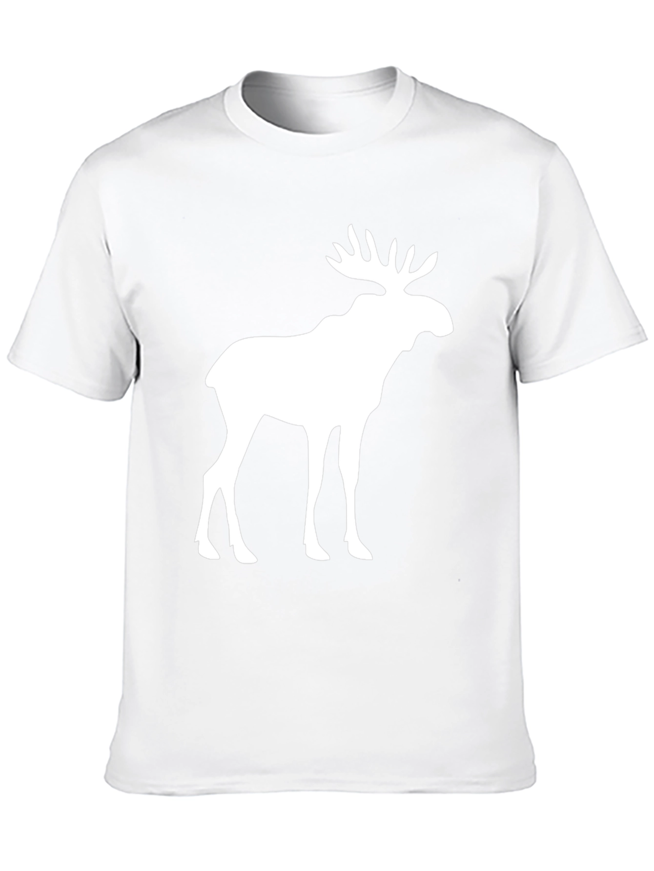 Moose Graphic Print Black T-Shirt