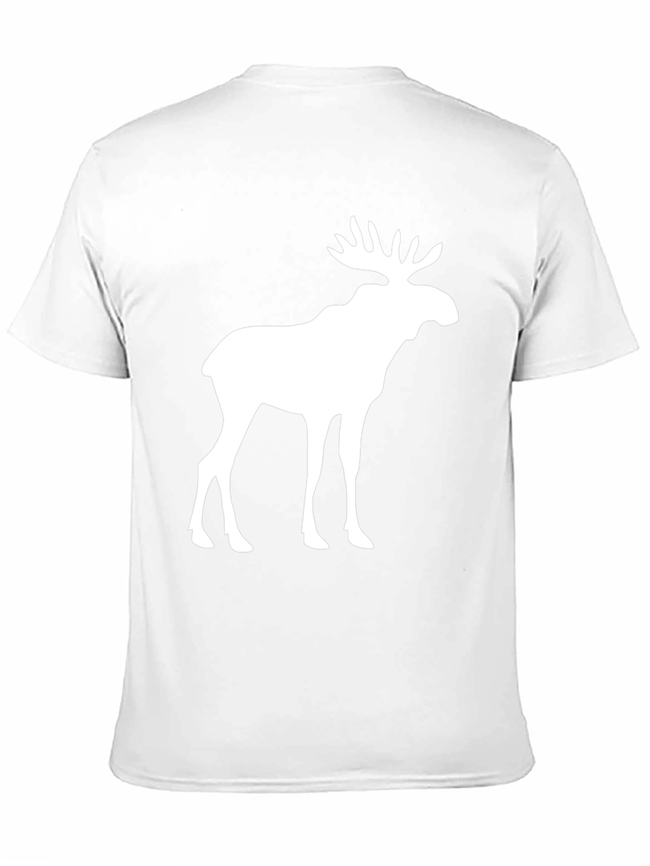 Moose Graphic Print Black T-Shirt