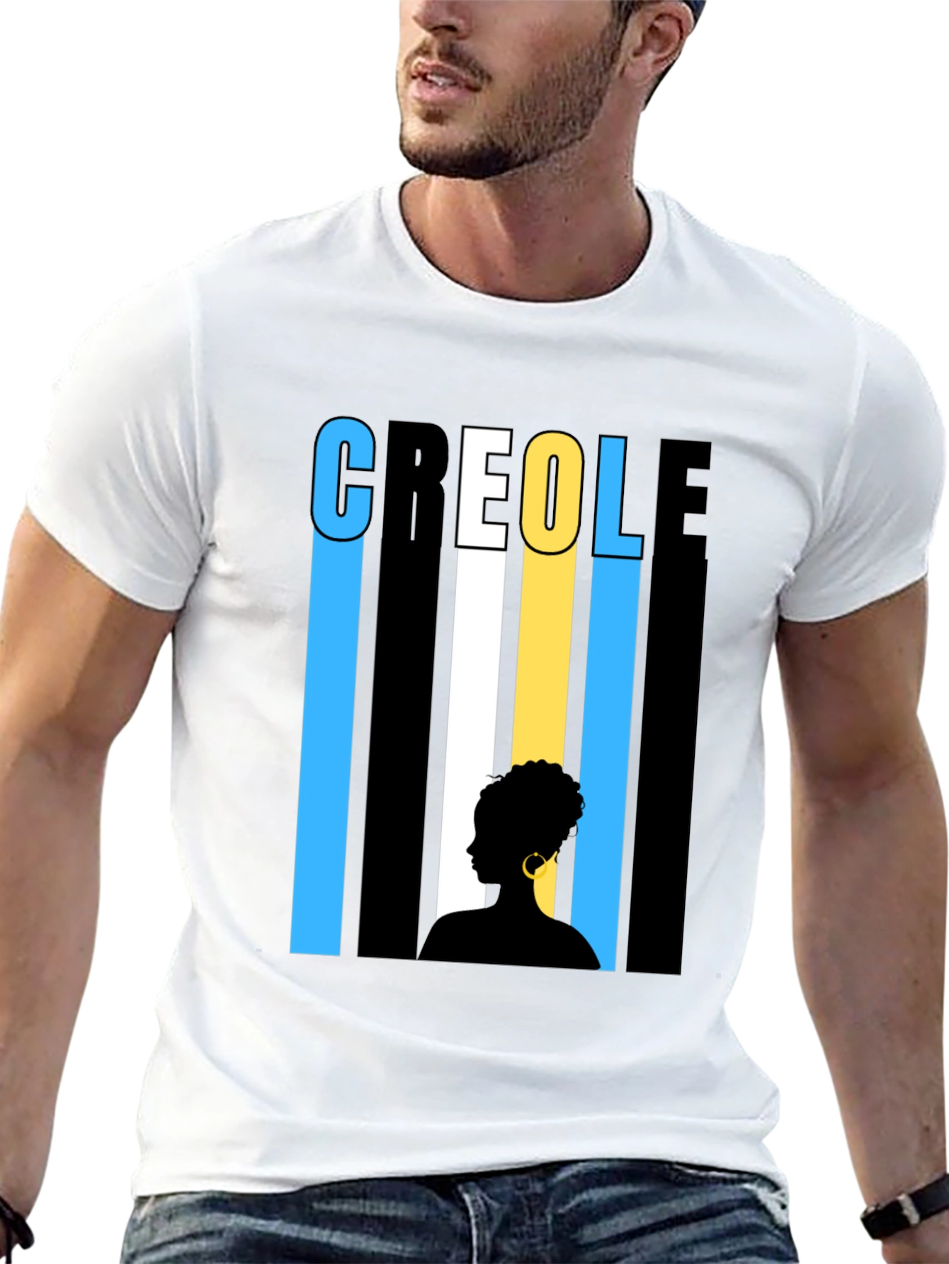 Creole Silhouette Graphic Tee - Stylish & Unique
