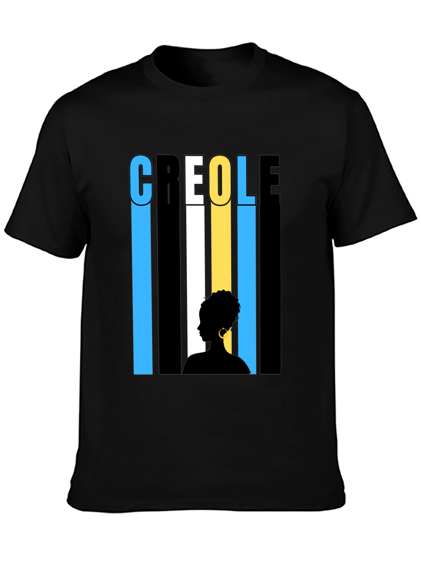 Creole Silhouette Graphic Tee - Stylish & Unique