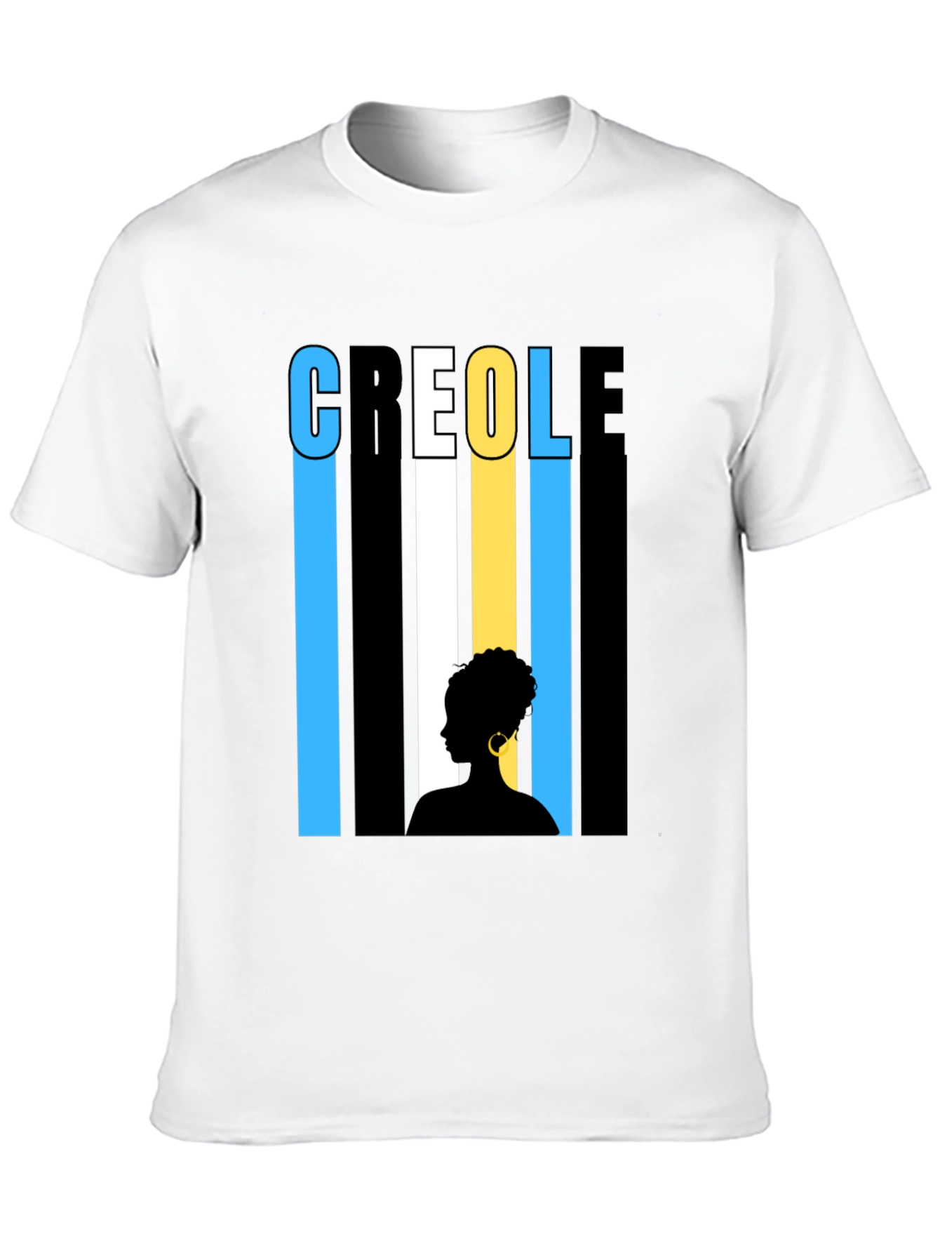 Creole Silhouette Graphic Tee - Stylish & Unique