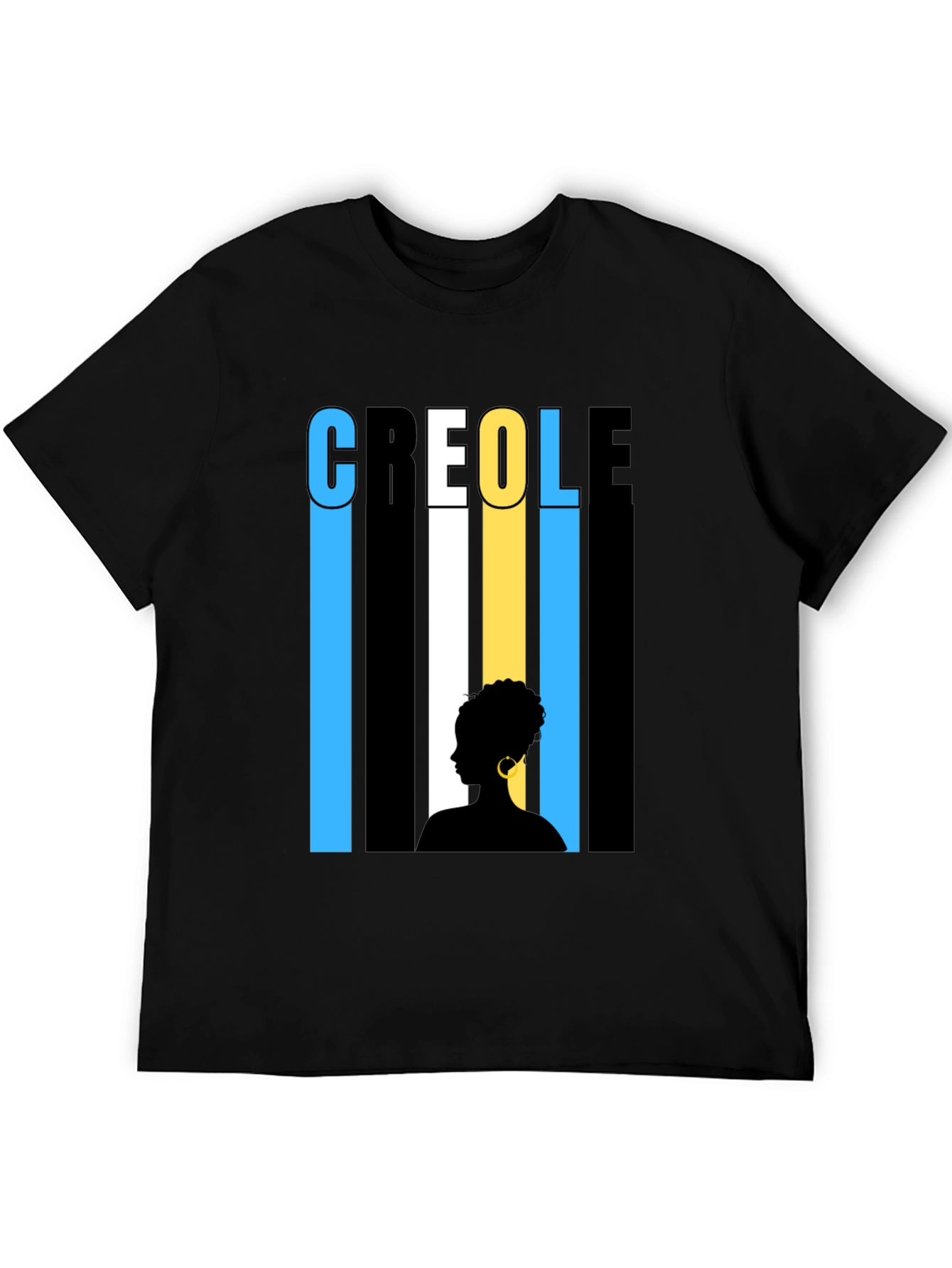 Creole Silhouette Graphic Tee - Stylish & Unique