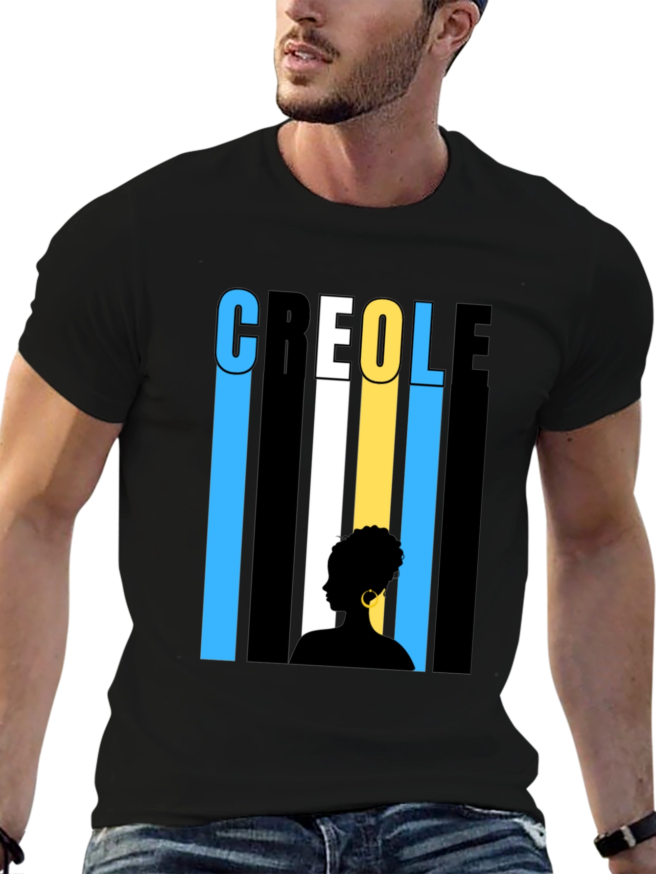 Creole Silhouette Graphic Tee - Stylish & Unique