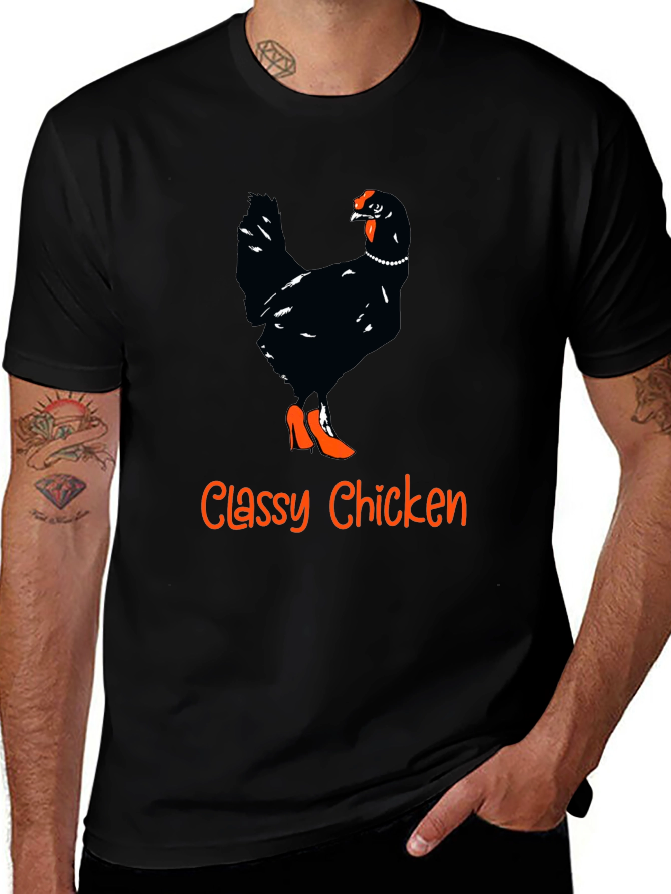 Classy Chicken Graphic Tee - Fun Animal Humor