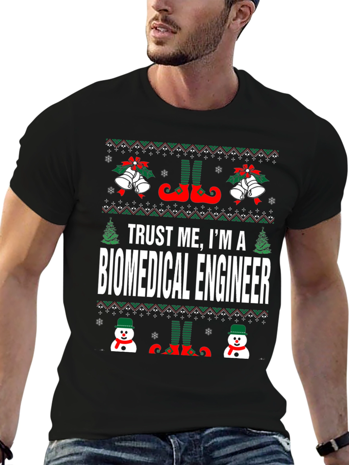Biomedical Engineer Ugly Christmas Sweater T-Shirt