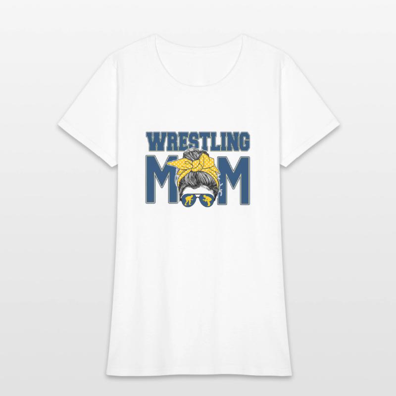 Wrestling Mom Bleached Messy Bun Mother'S Day