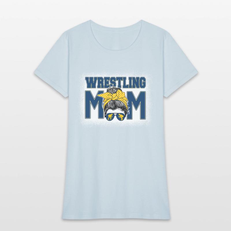 Wrestling Mom Bleached Messy Bun Mother'S Day