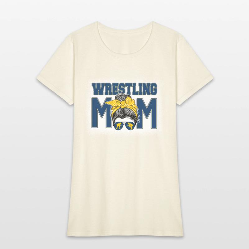 Wrestling Mom Bleached Messy Bun Mother'S Day