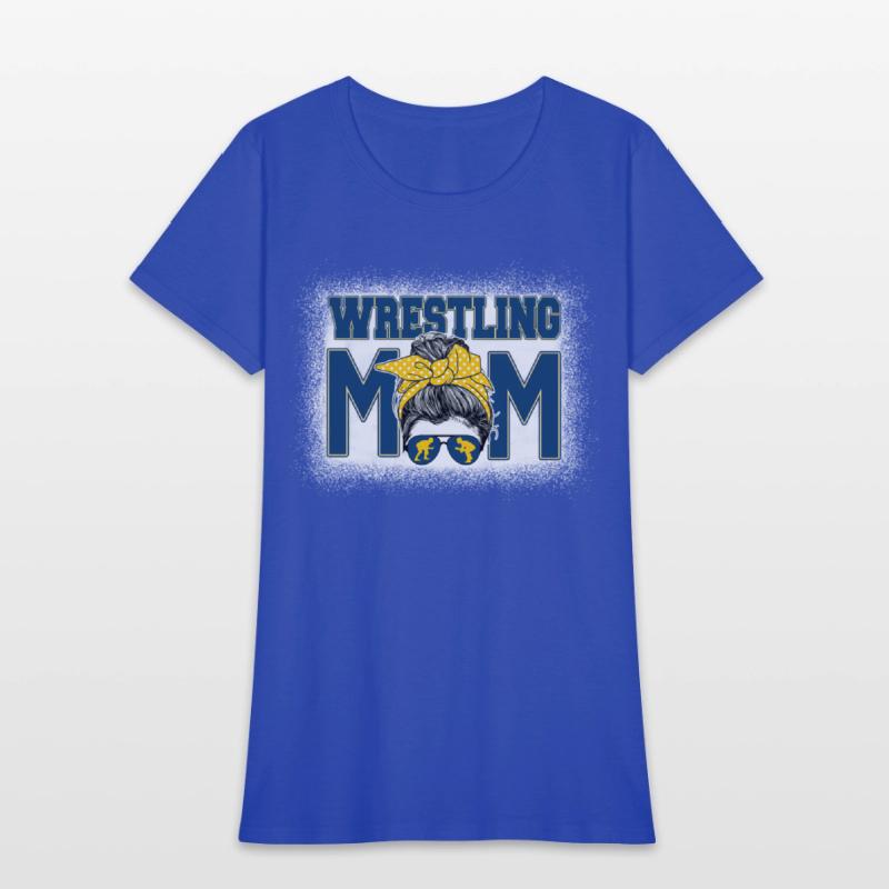 Wrestling Mom Bleached Messy Bun Mother'S Day