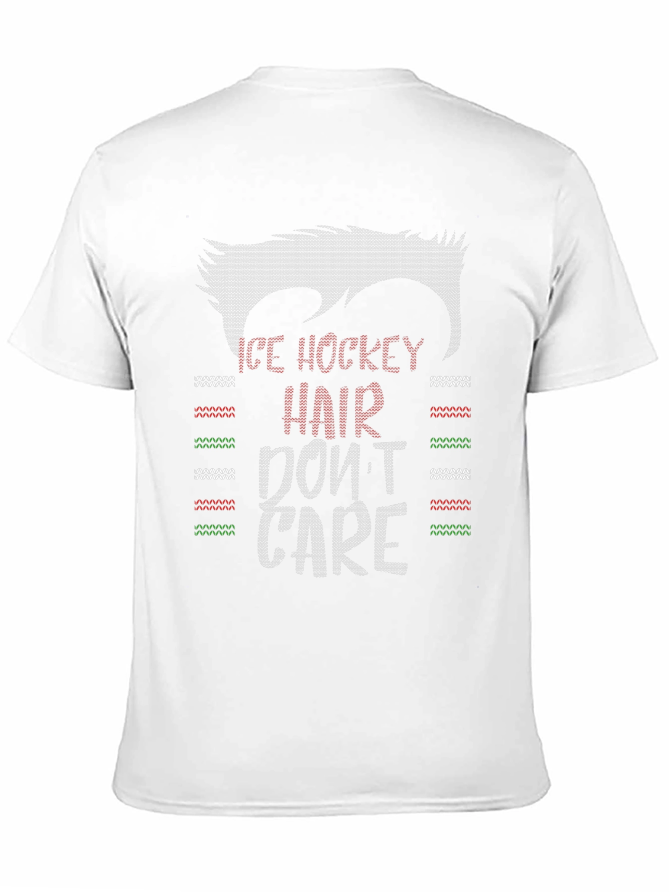 Ice Hockey Hair T-Shirt - Dont Care Graphic Tee