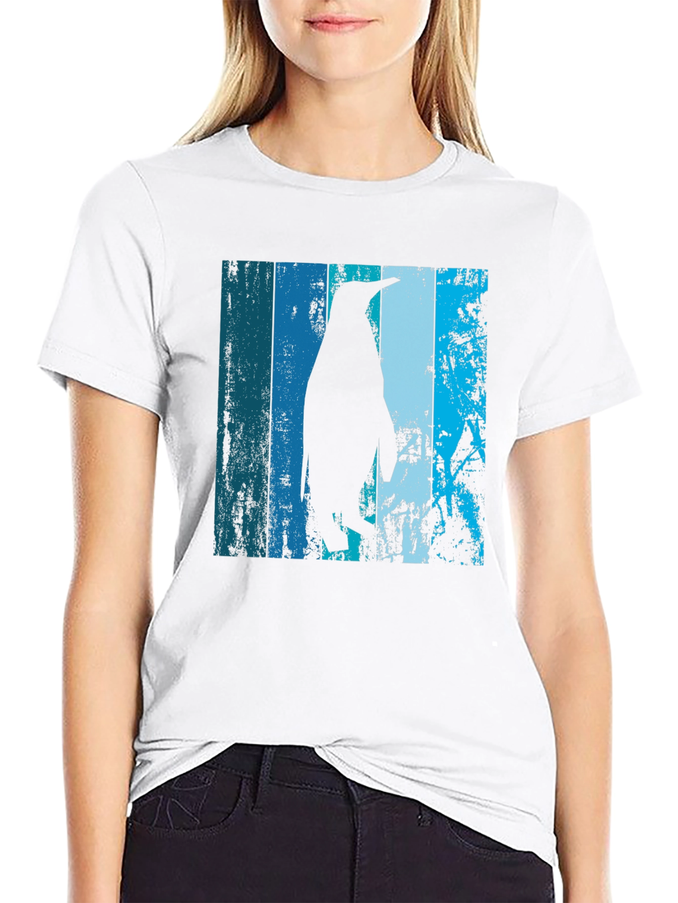 Cool Penguin Graphic T-Shirt - Black