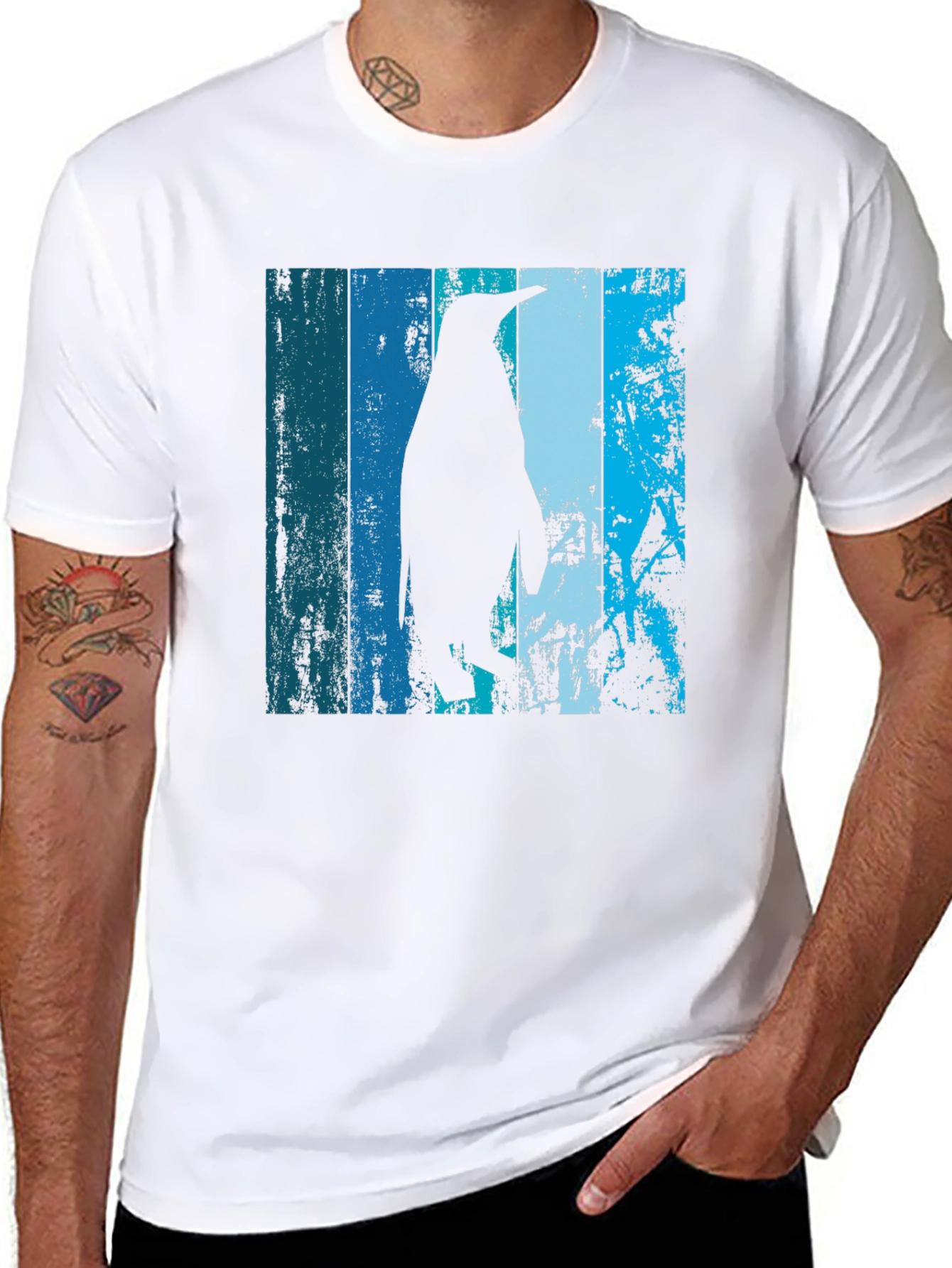 Cool Penguin Graphic T-Shirt - Black