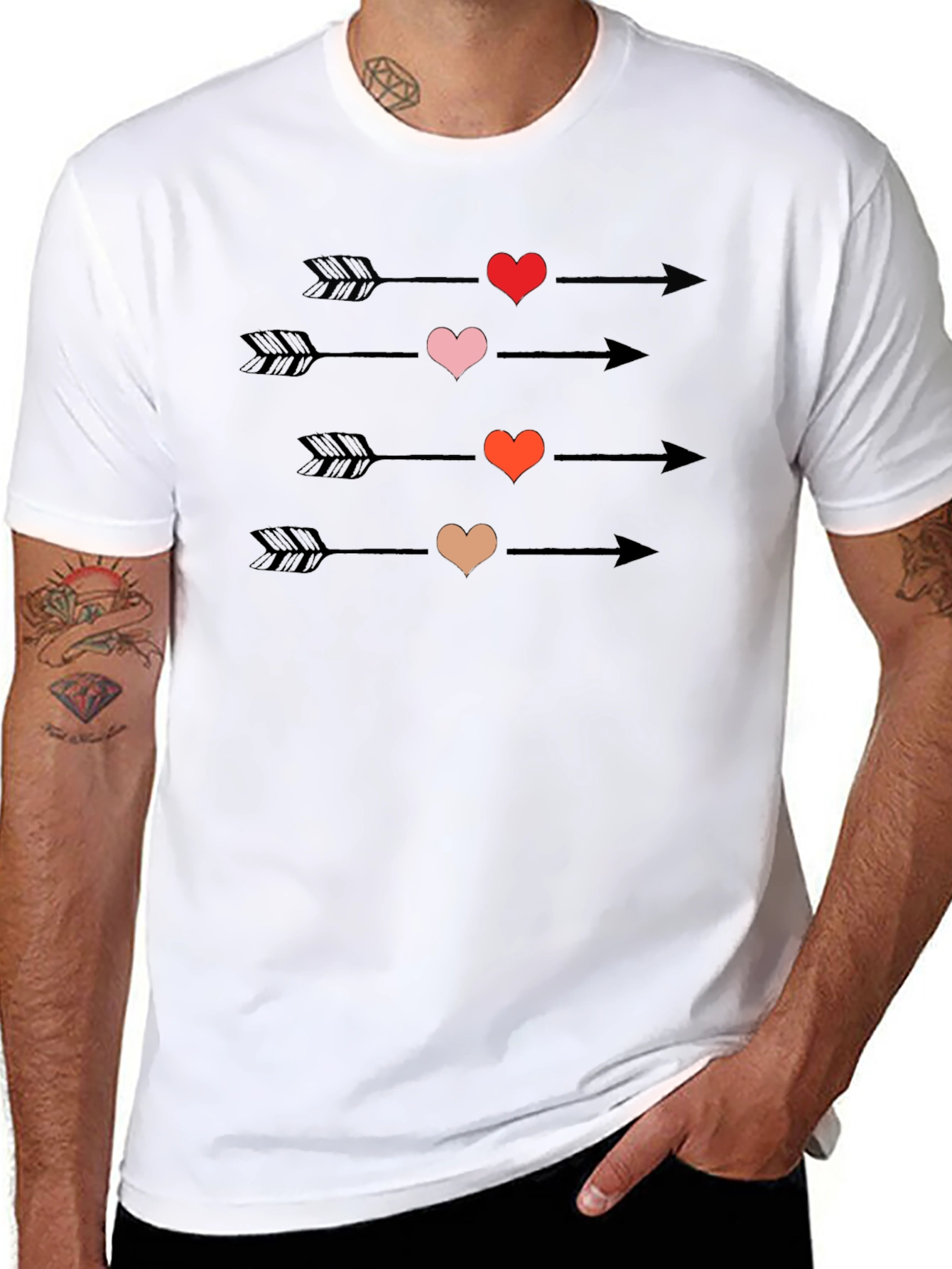 Heart Arrow T-Shirt - Romantic Graphic Tee