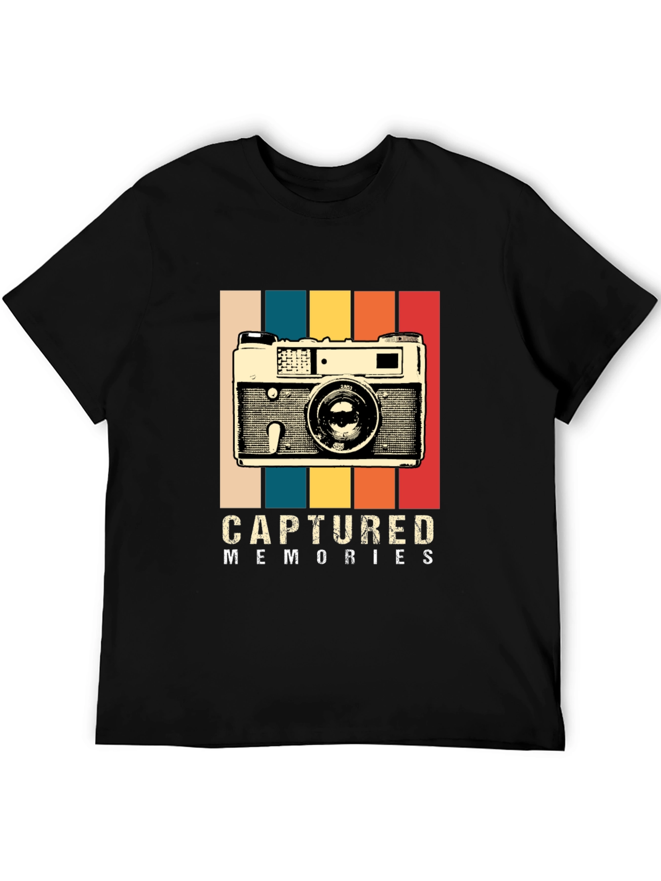 Captured Memories Retro Camera Graphic T-Shirt