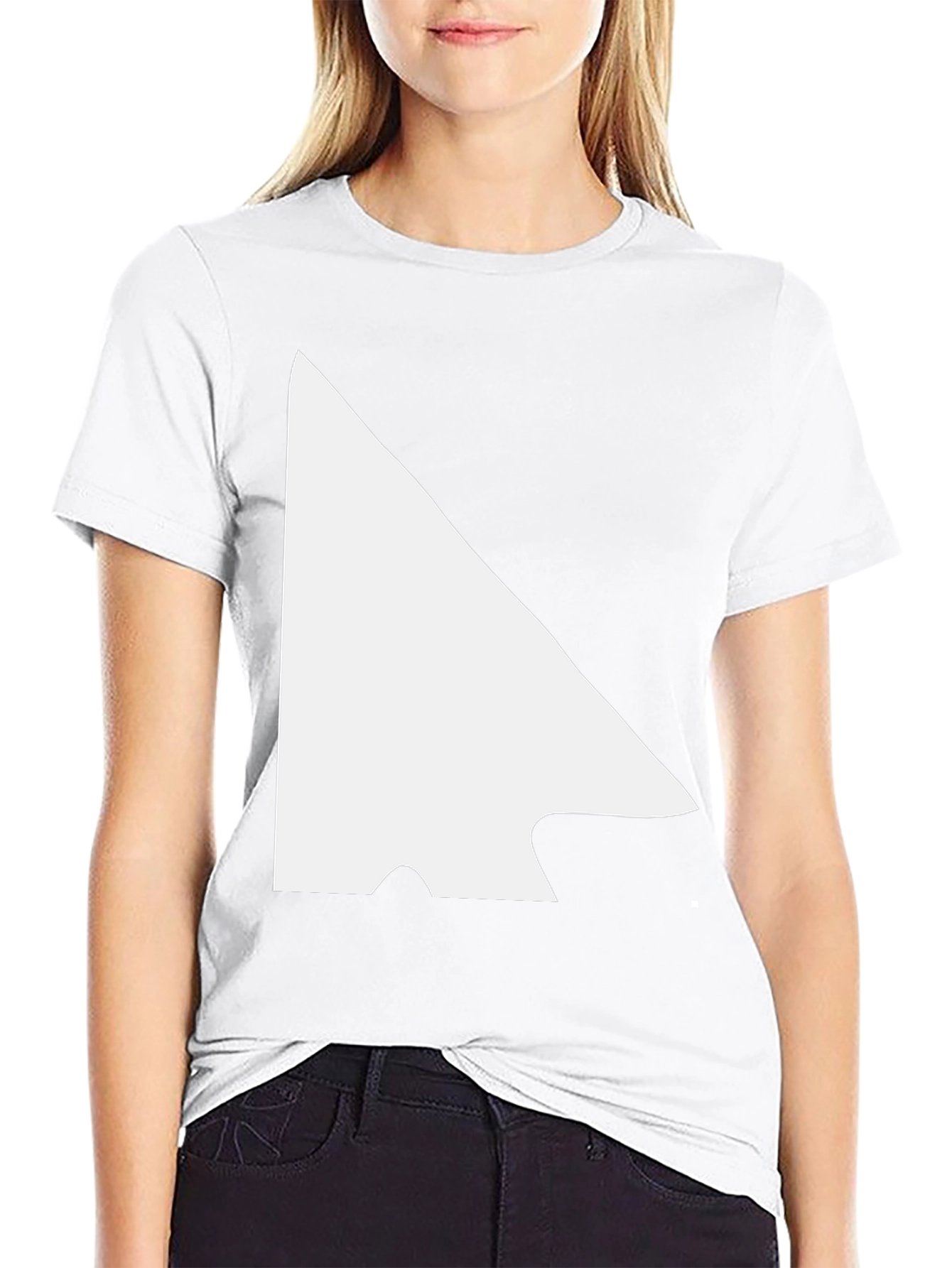 Modern Black Tee with White Arrowhead Graphic