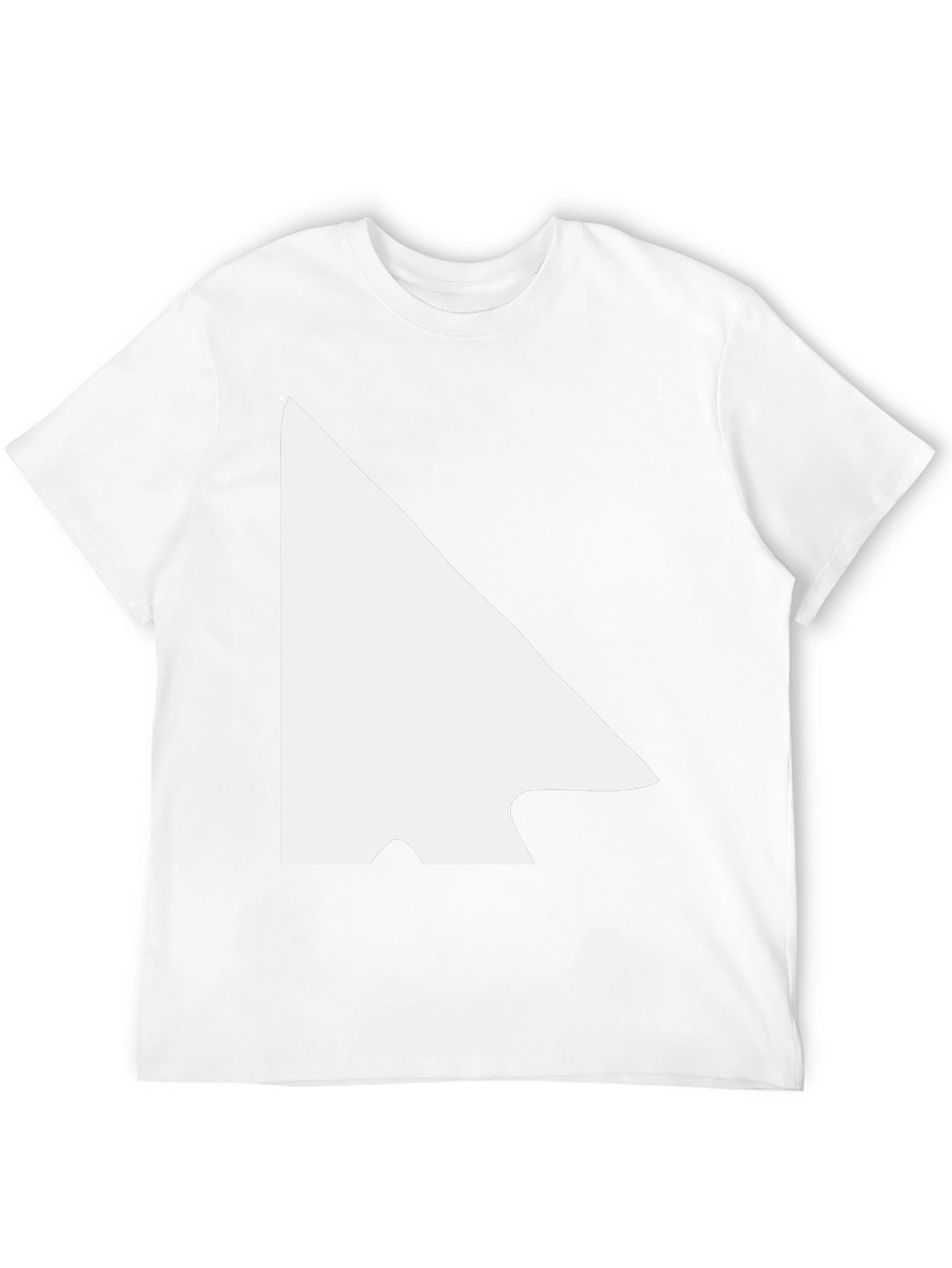 Modern Black Tee with White Arrowhead Graphic