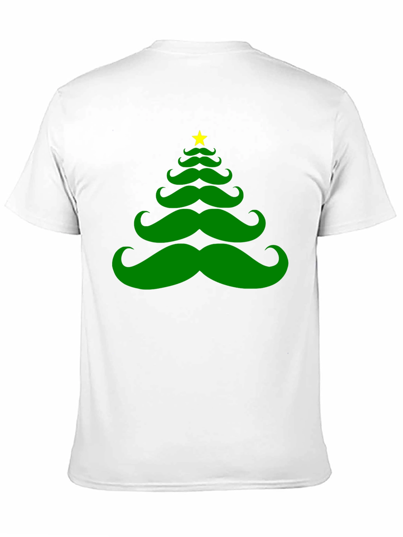 Mustache Christmas Tree Graphic Tee