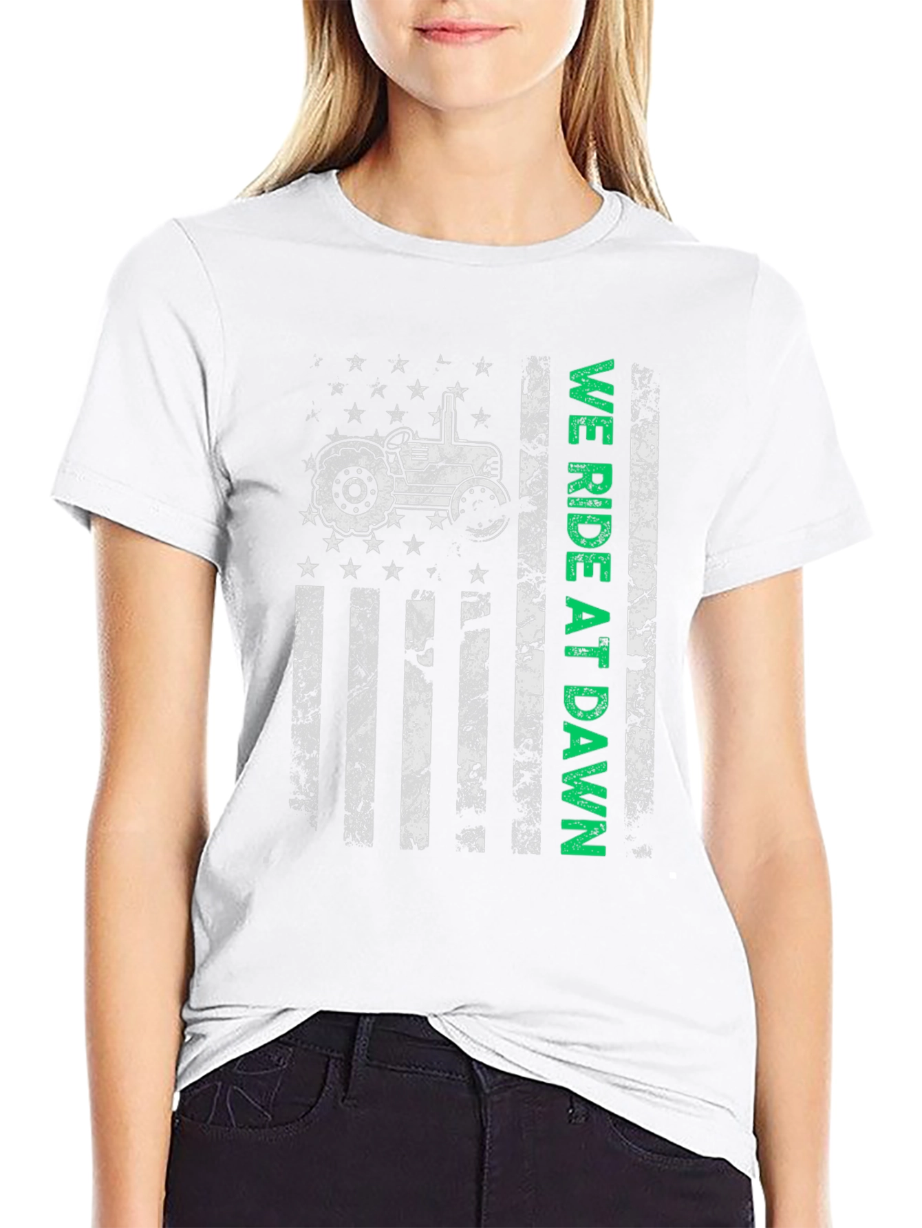 We Ride at Dawn Tractor Graphic T-Shirt