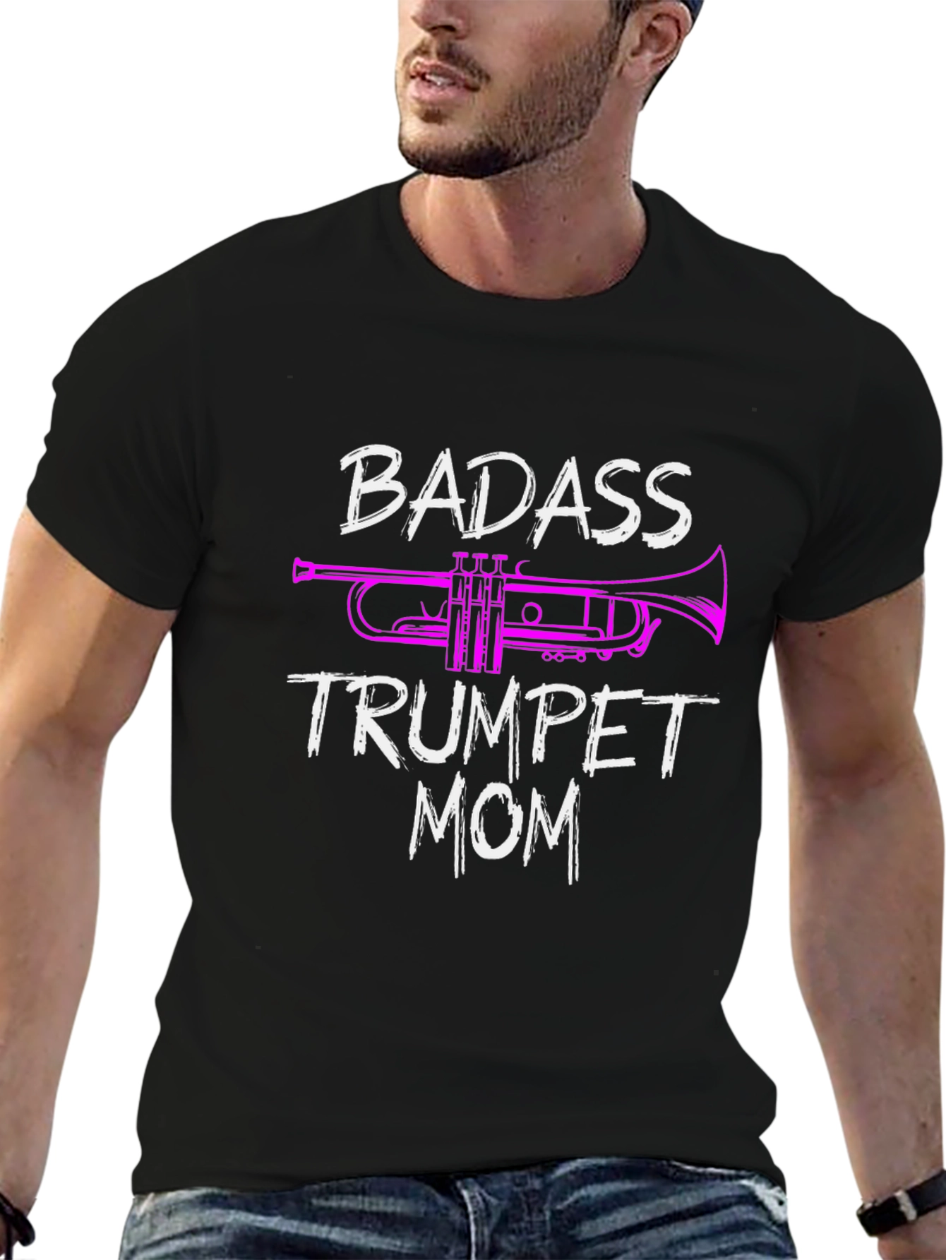 Badass Trumpet Mom T-Shirt - Music Lover Tee