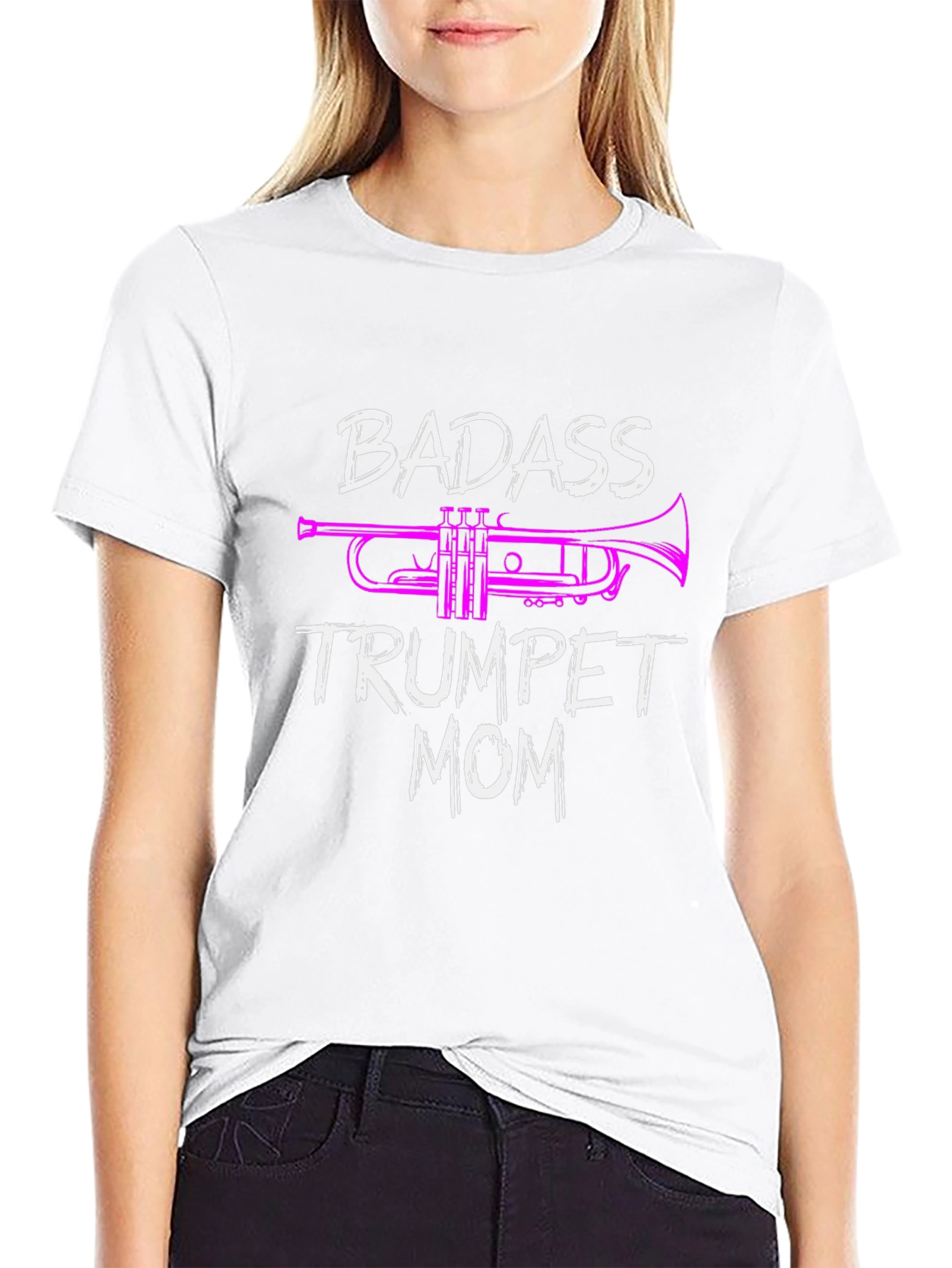 Badass Trumpet Mom T-Shirt - Music Lover Tee