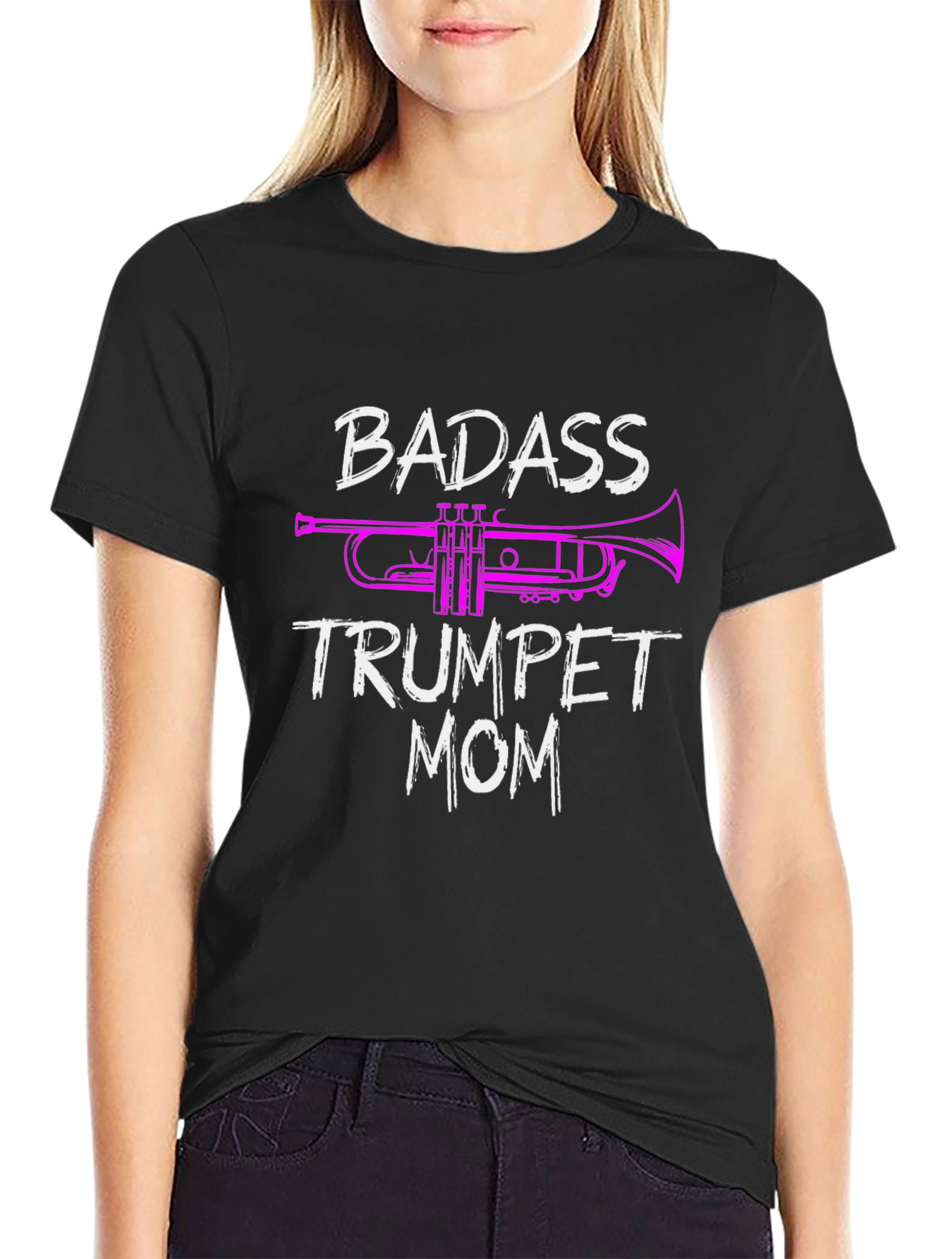 Badass Trumpet Mom T-Shirt - Music Lover Tee